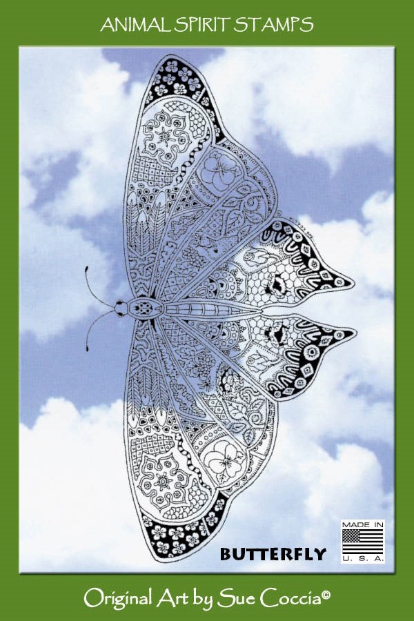 Butterfly Rubber Stamp