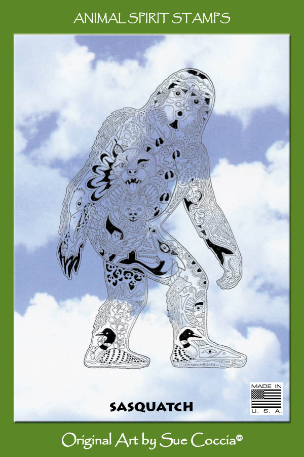 Sasquatch (Bigfoot) Rubber Stamp – EarthArt International