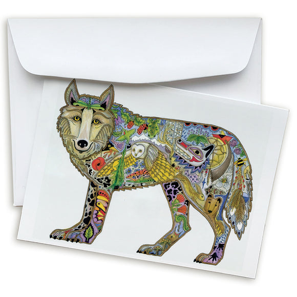 Wolf Standing Note Card