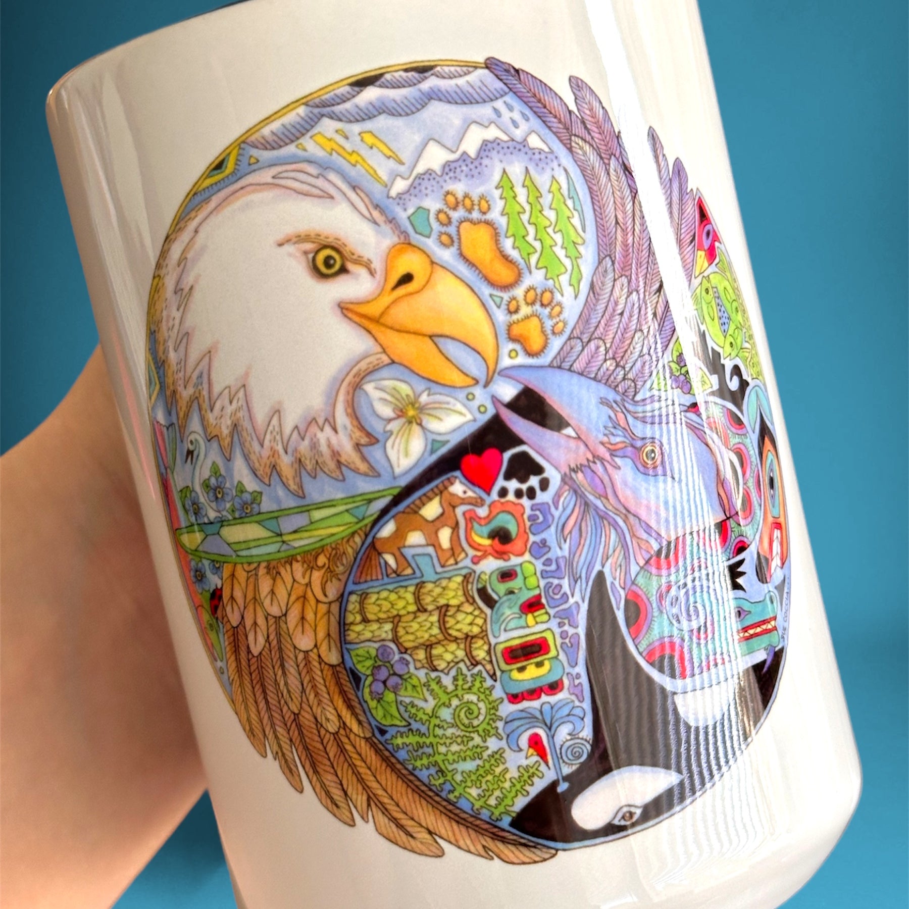 Love Birds (Eagle/Raven) 15 oz Mug