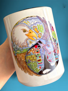 Love Birds (Eagle/Raven) 15 oz Mug