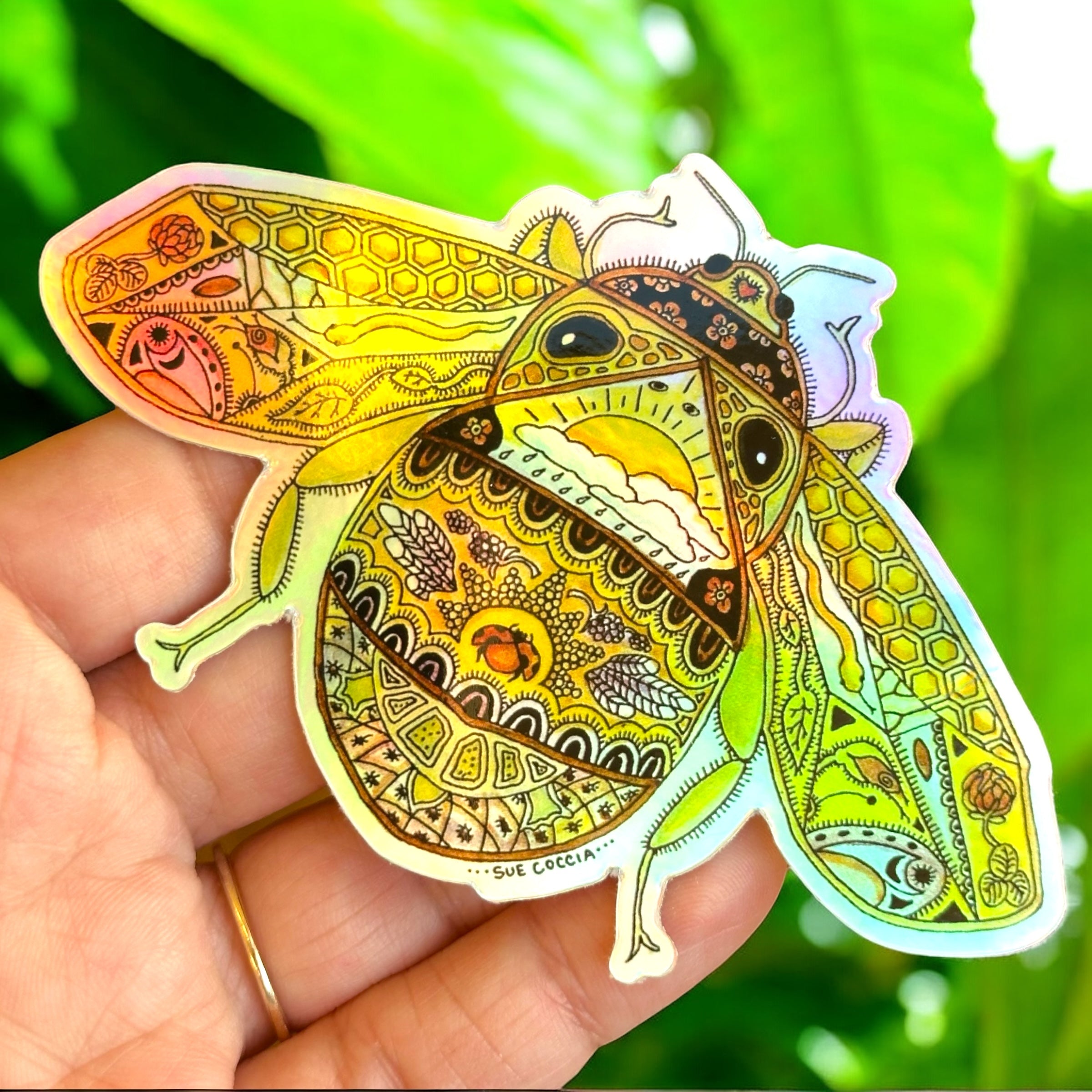Bee Holographic Sticker