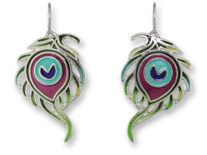 Peacock Feather Earrings - Pin - Pendant