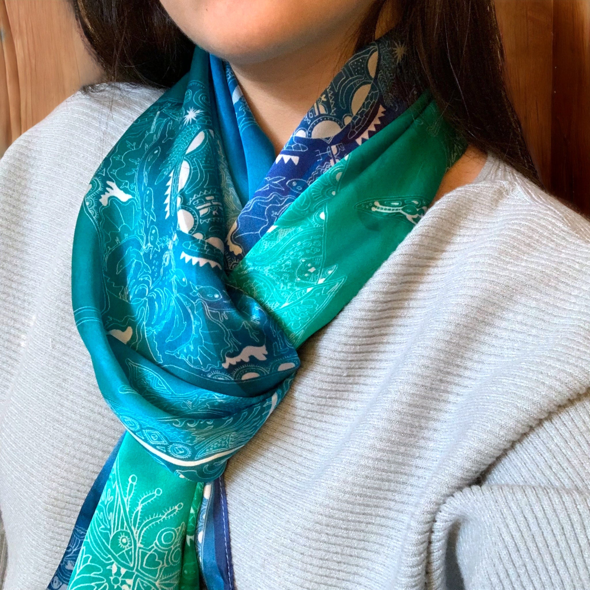 Ocean Spirits Silk Scarf
