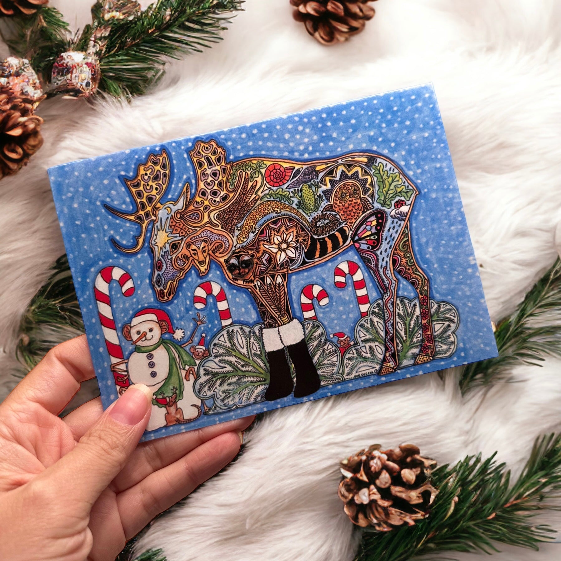 Moose Holiday Card