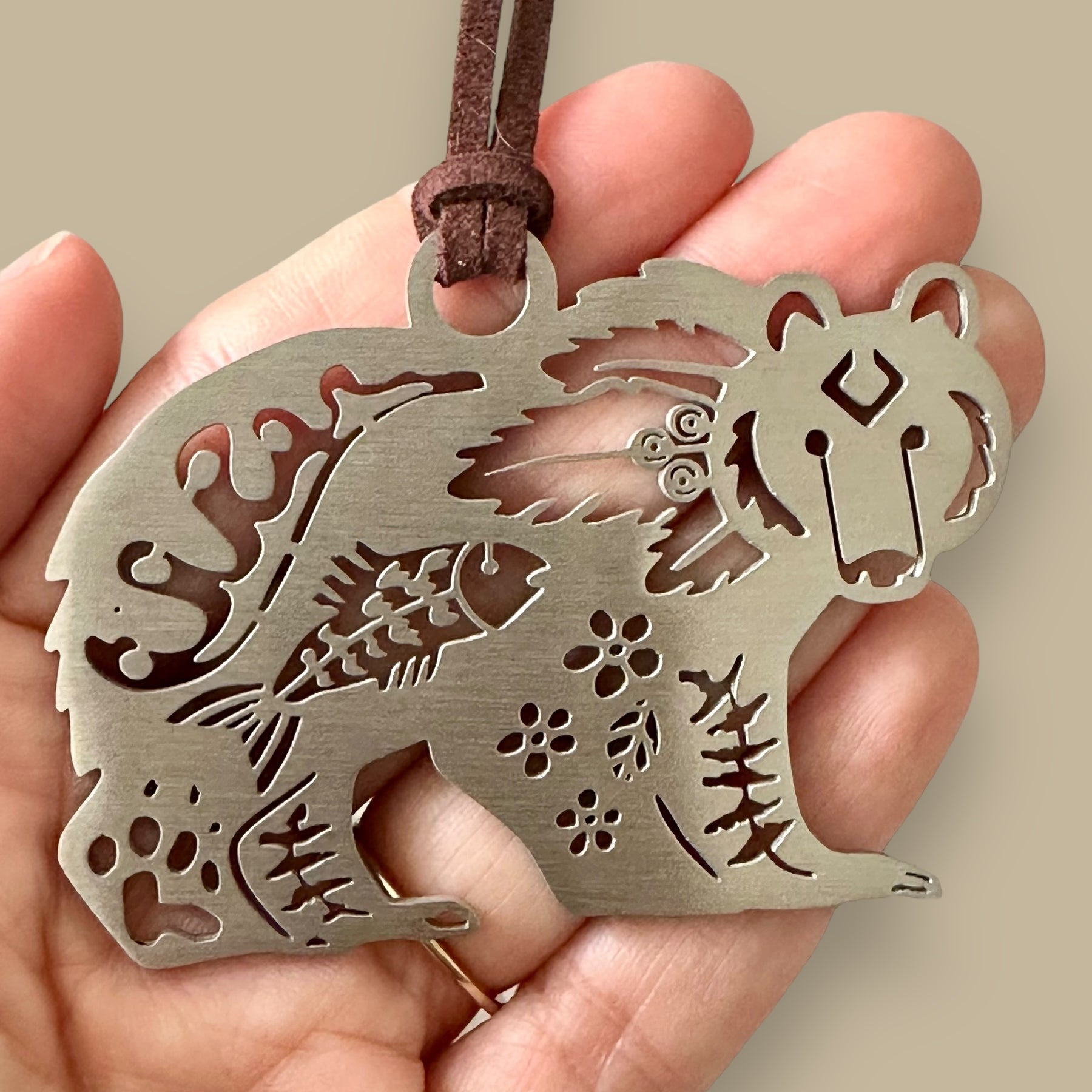 Grizzly Bear Animal Spirit Ornament