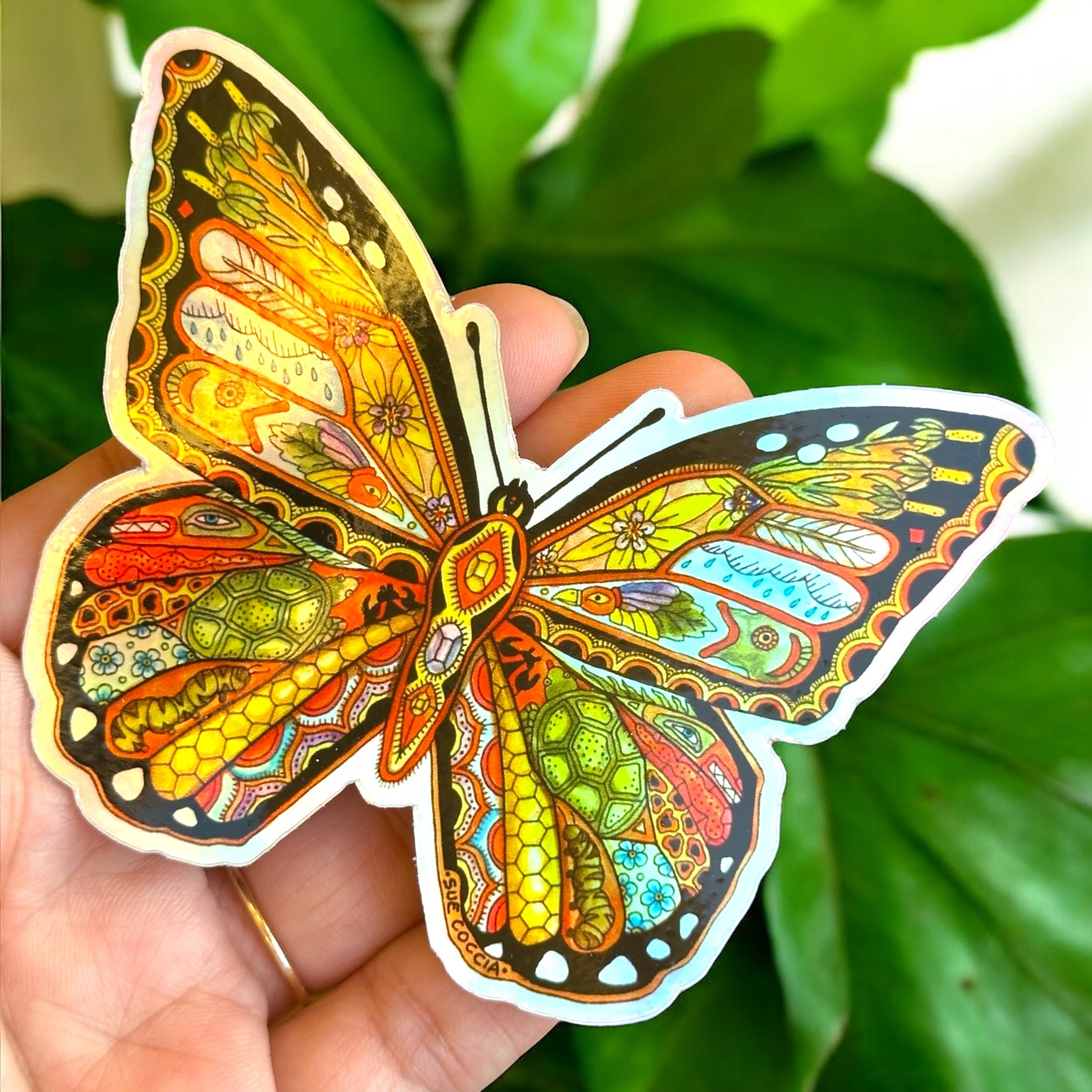 Monarch Holographic Sticker