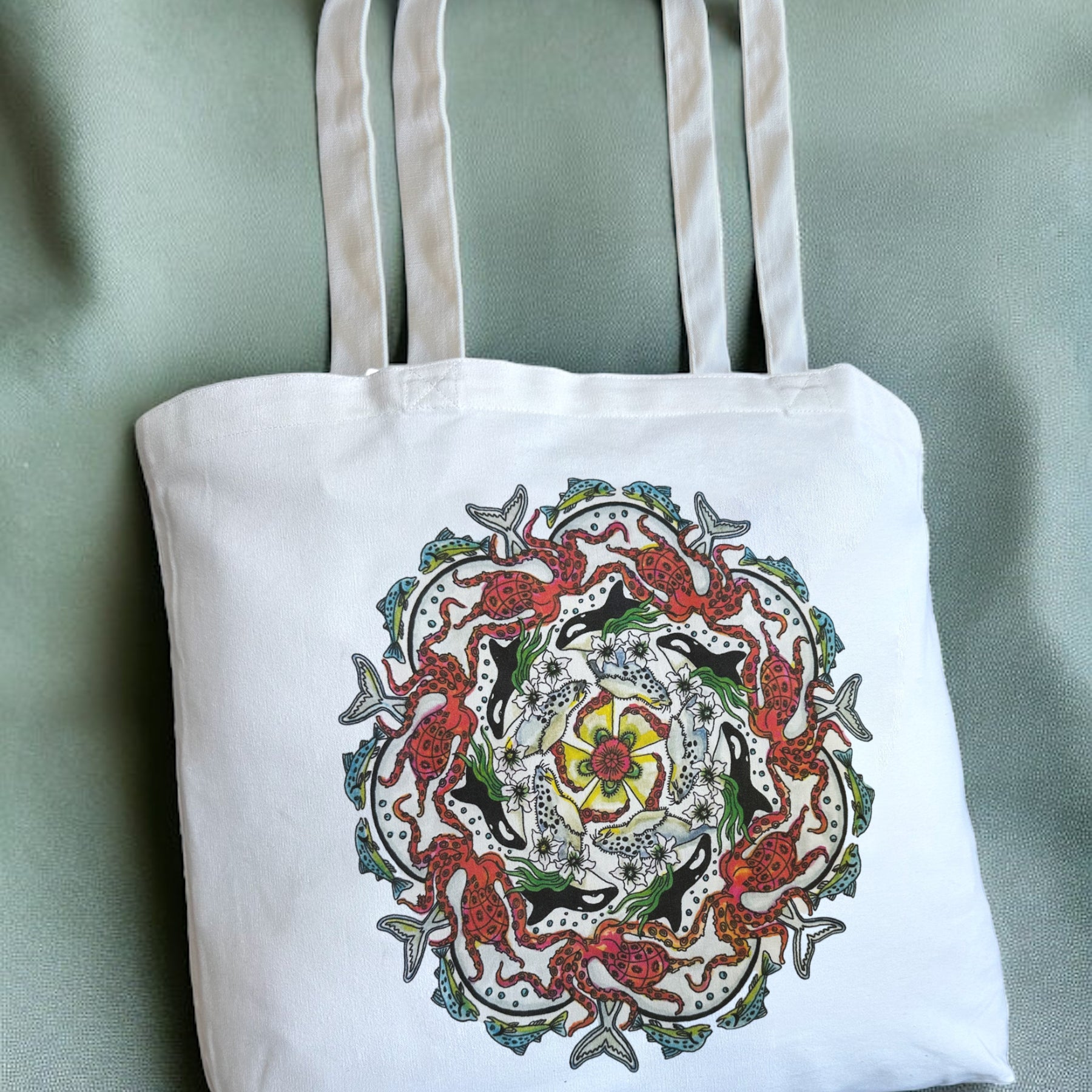 Orca Mandala Tote Bag - Large