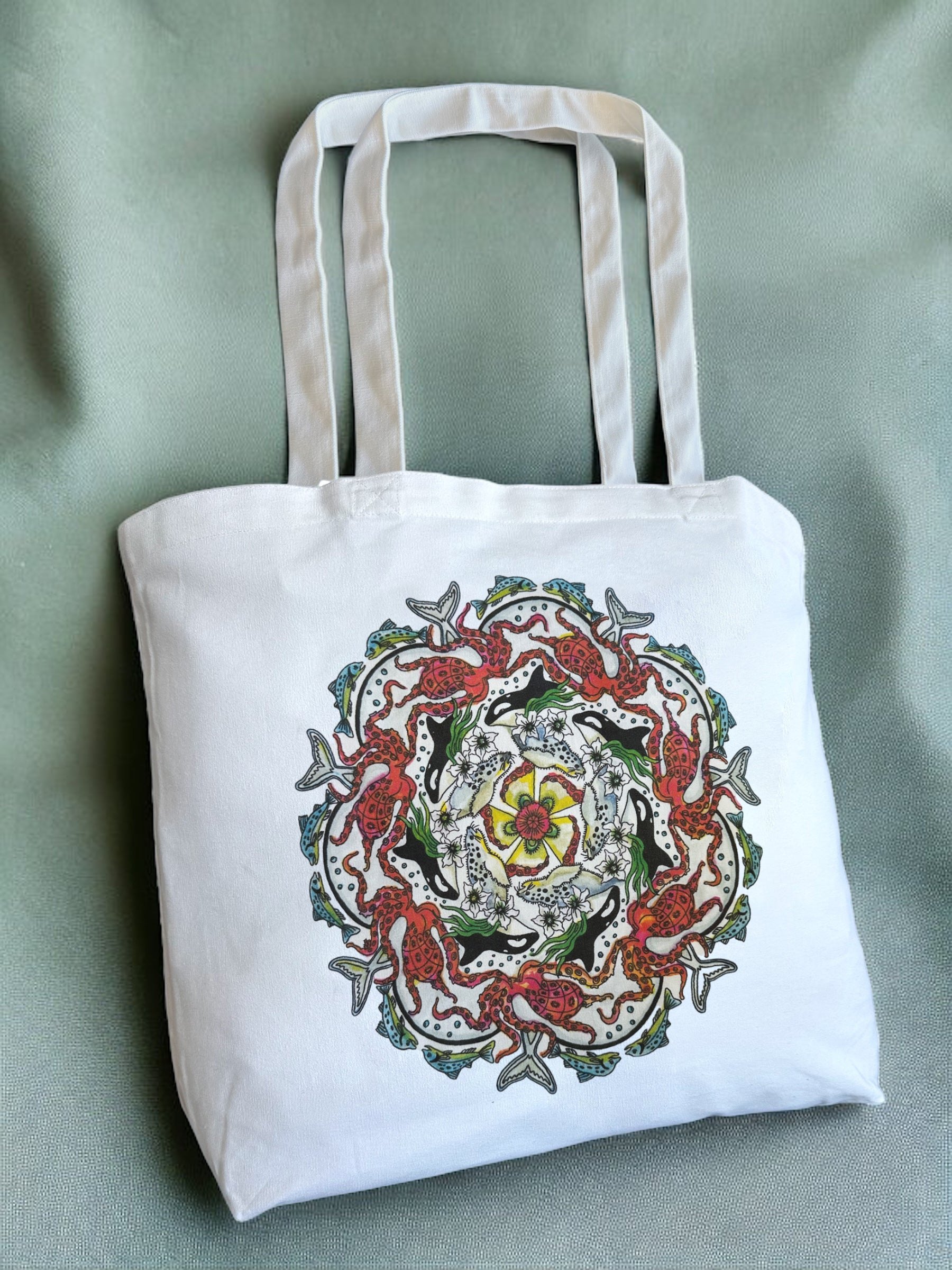 Orca Mandala Tote Bag - Large