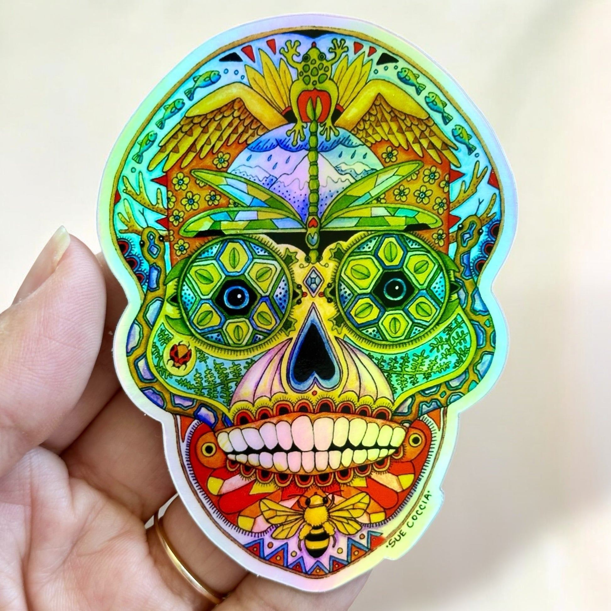 Sugar Skull Holographic Sticker