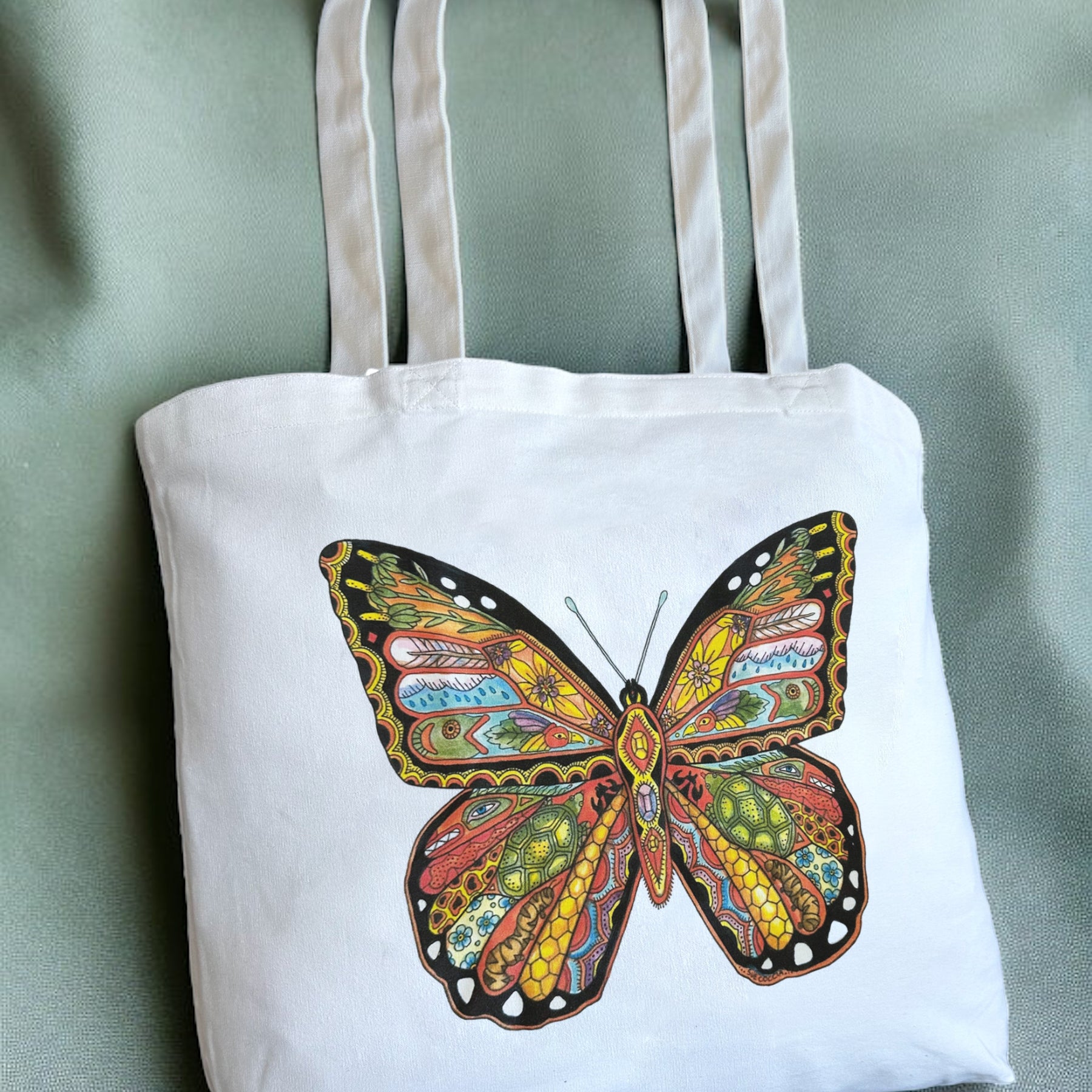 Monarch Butterfly Tote Bag - Large