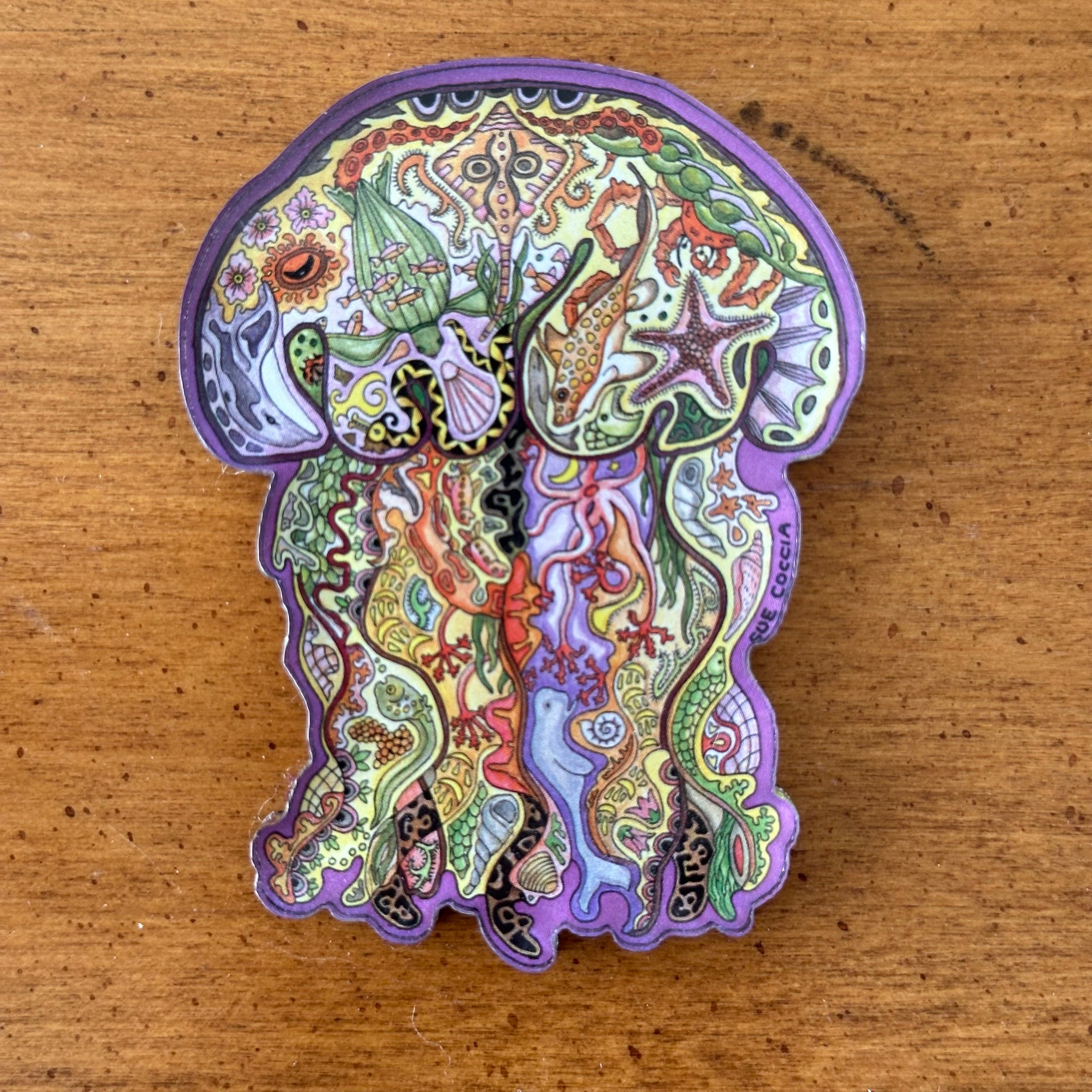 Jellyfish Magnet and Keychain