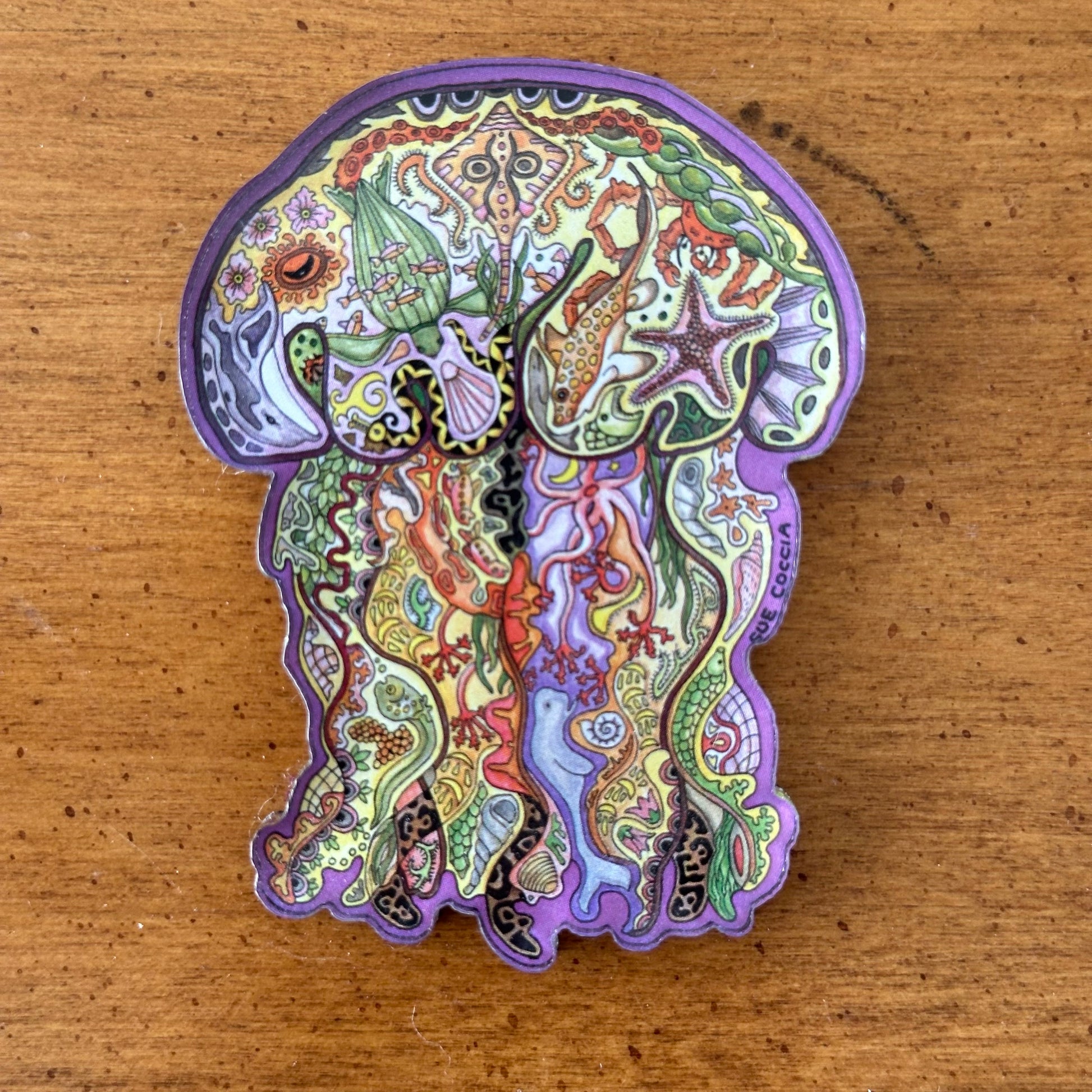 Jellyfish Magnet and Keychain