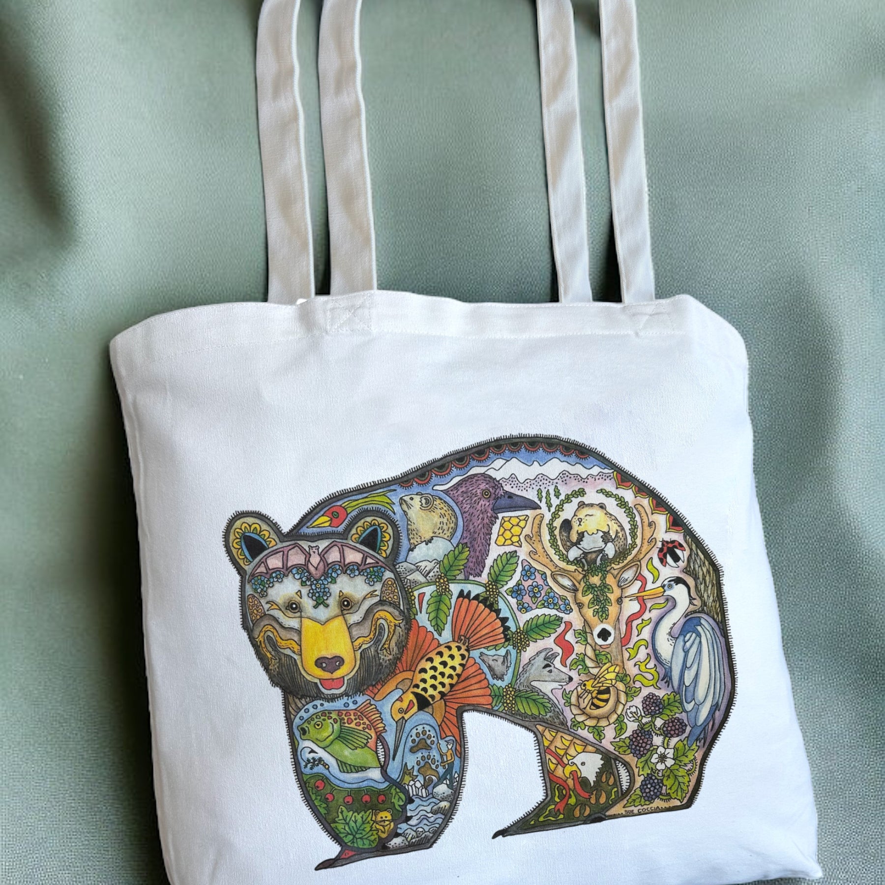 Black bear 2 Tote Bag - Large