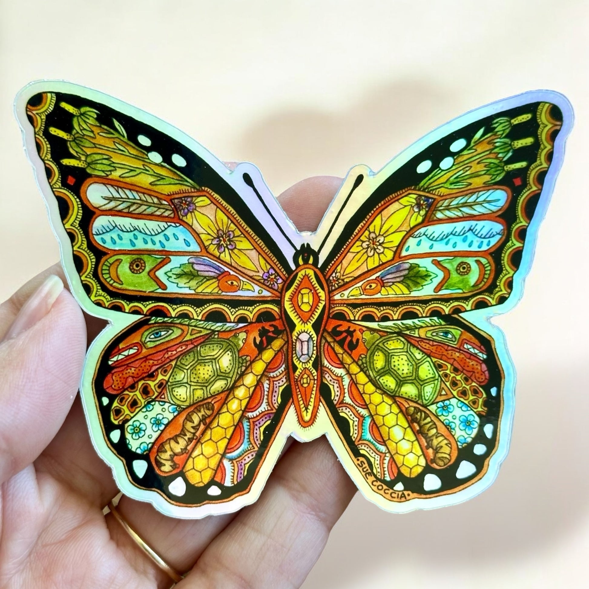 Monarch Holographic Sticker