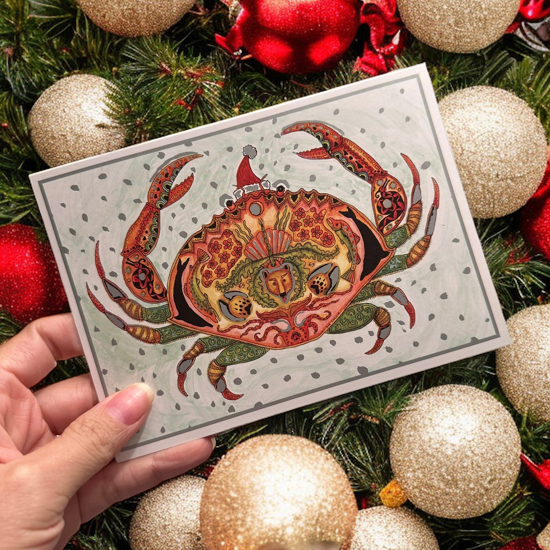Crab Holiday Card