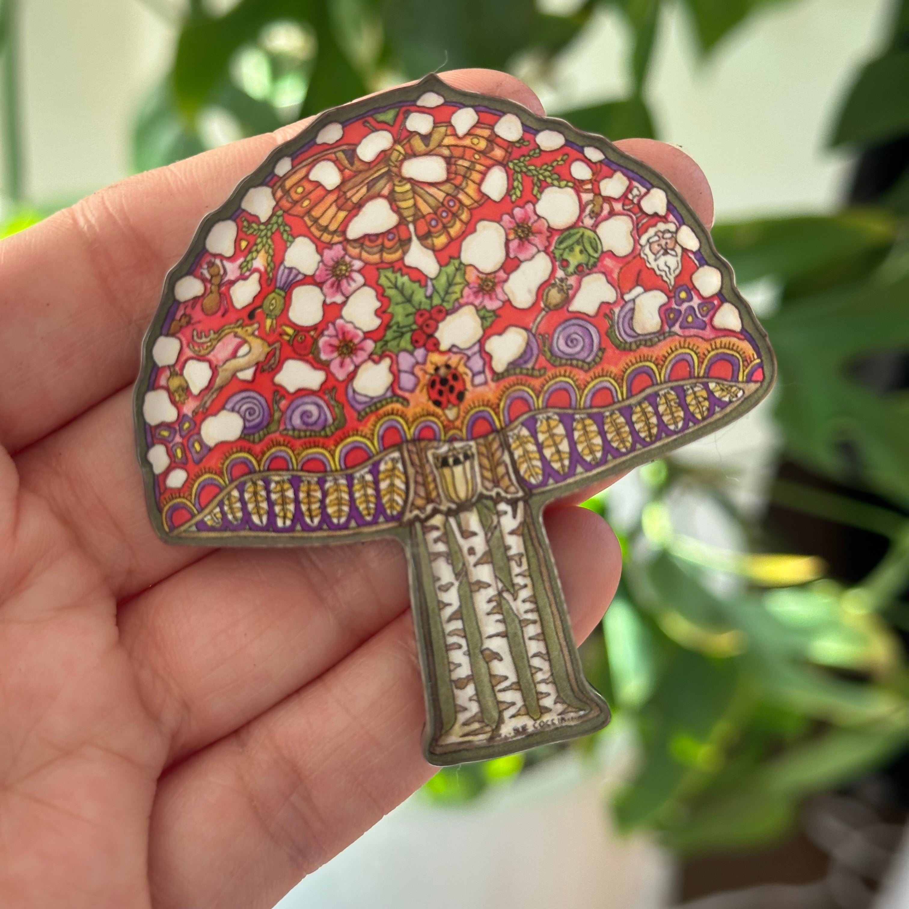Mushroom Magnets, Keychains and Pins