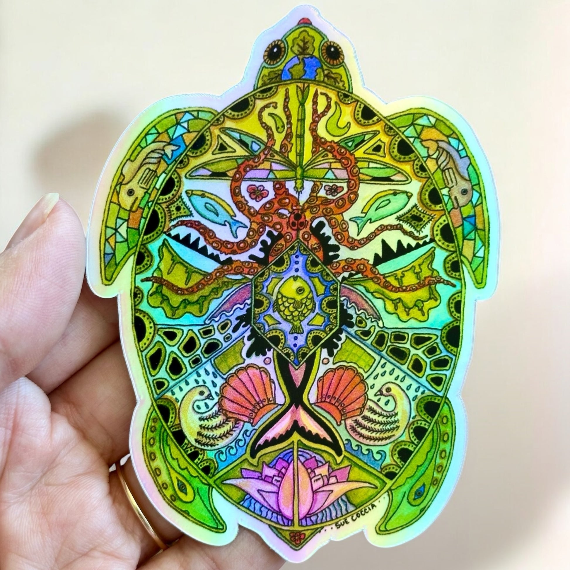 Sea Turtle Holographic Sticker