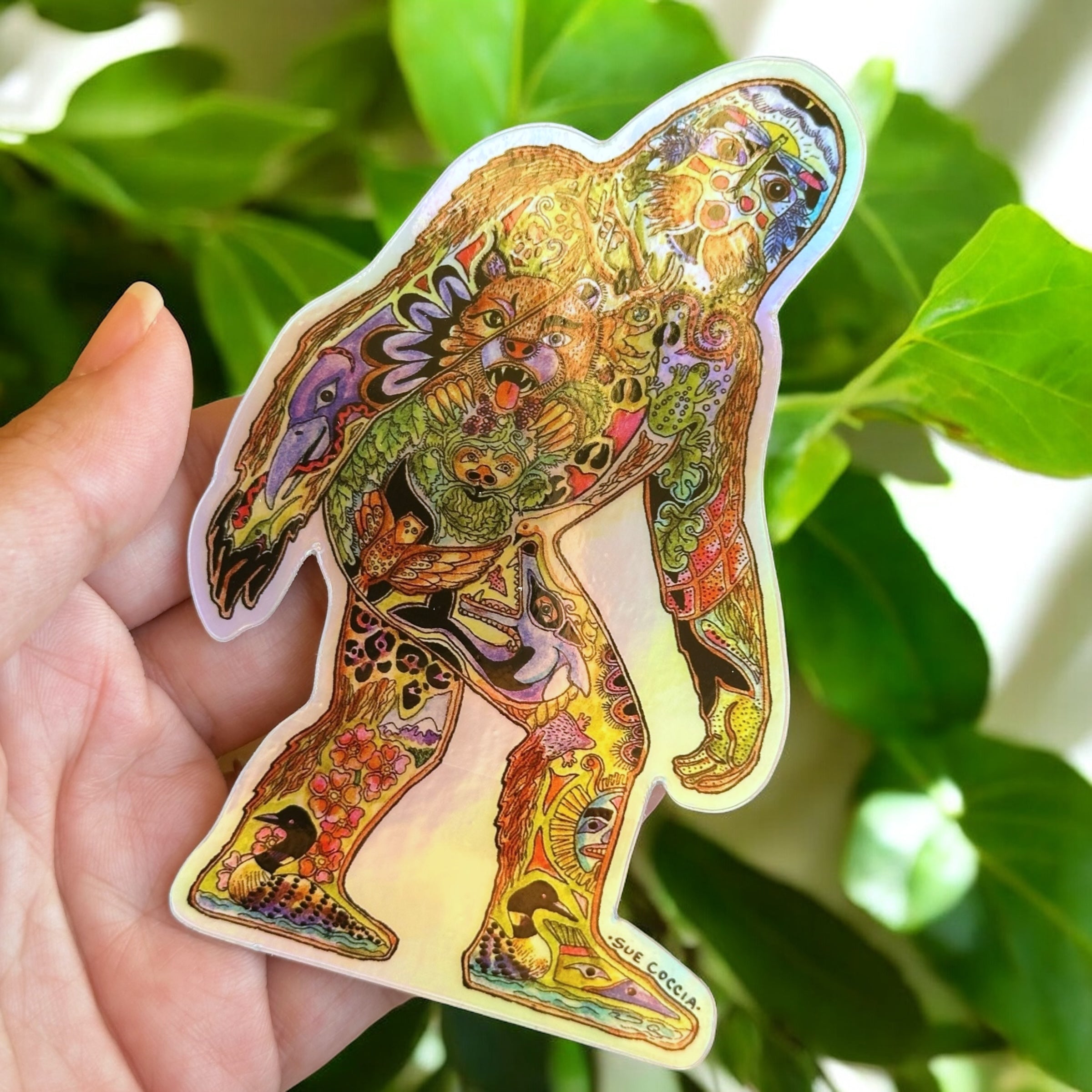 Sasquatch (Bigfoot) Holographic Sticker