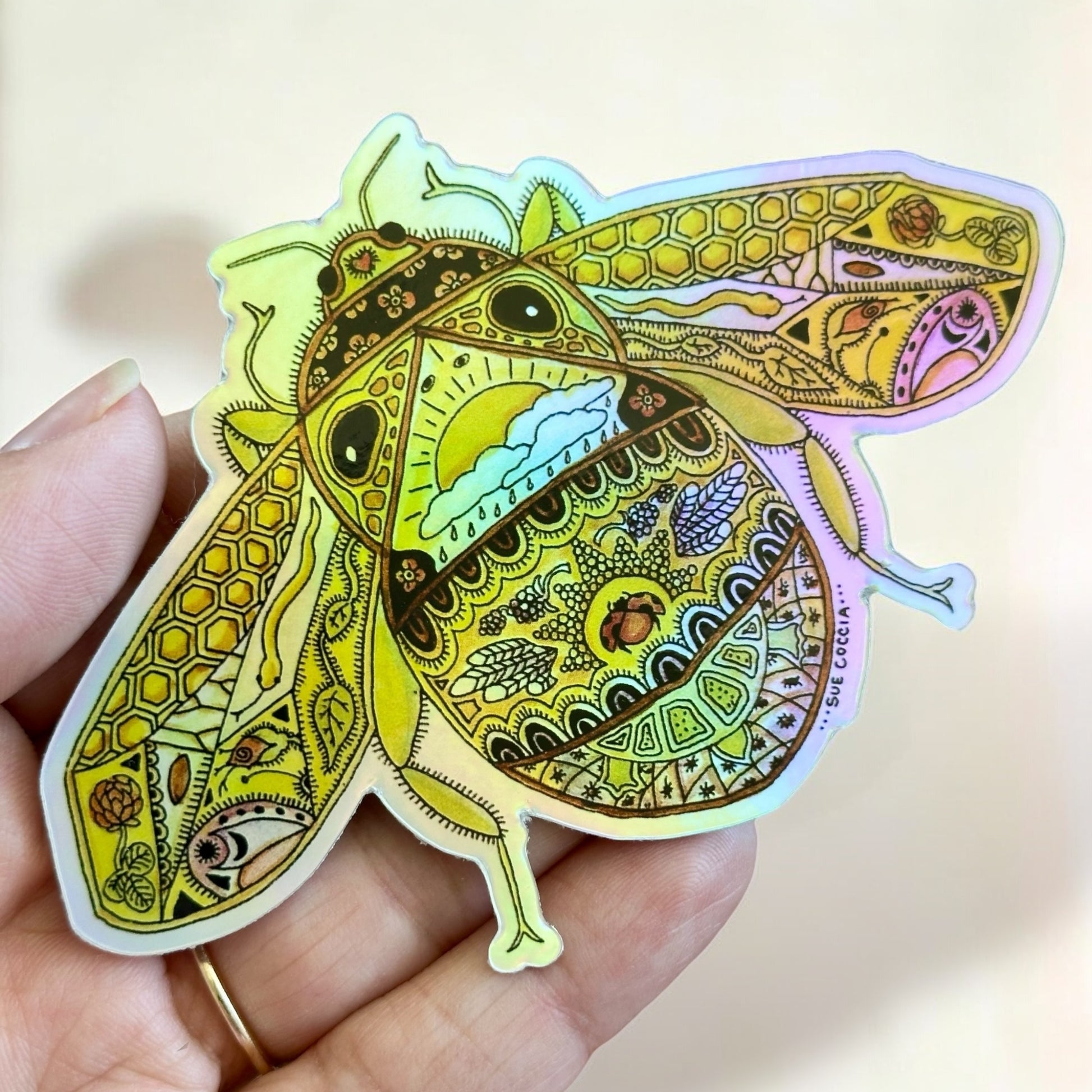Bee Holographic Sticker