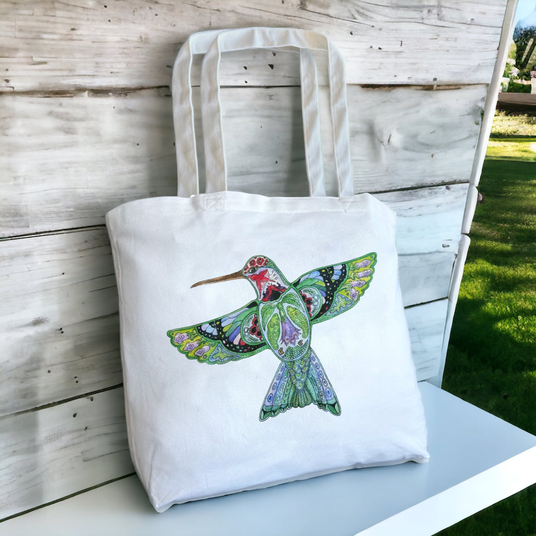 Hummingbird Tote Bag - Large