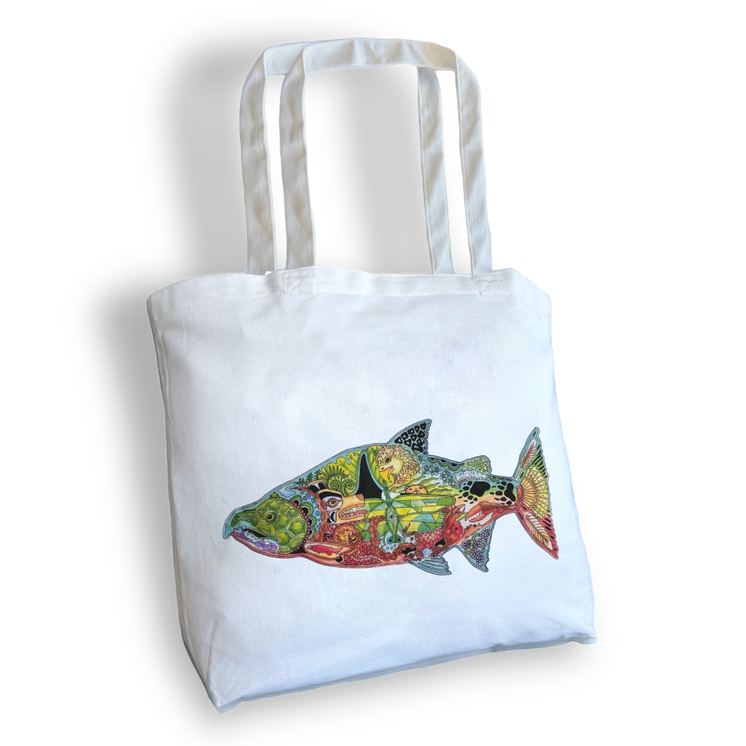 Chinook salmon Tote Bag - Large