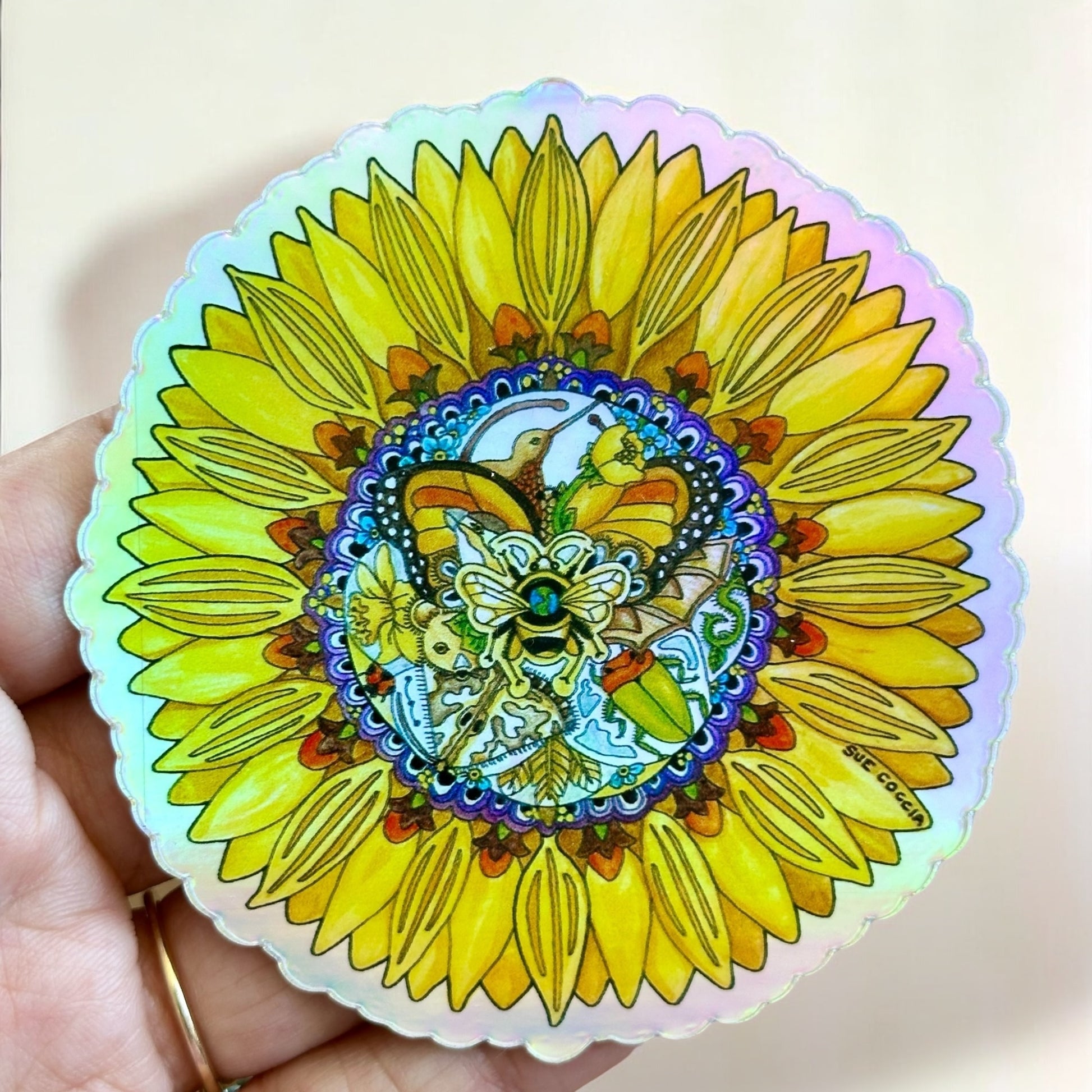 Sunflower Holographic Sticker