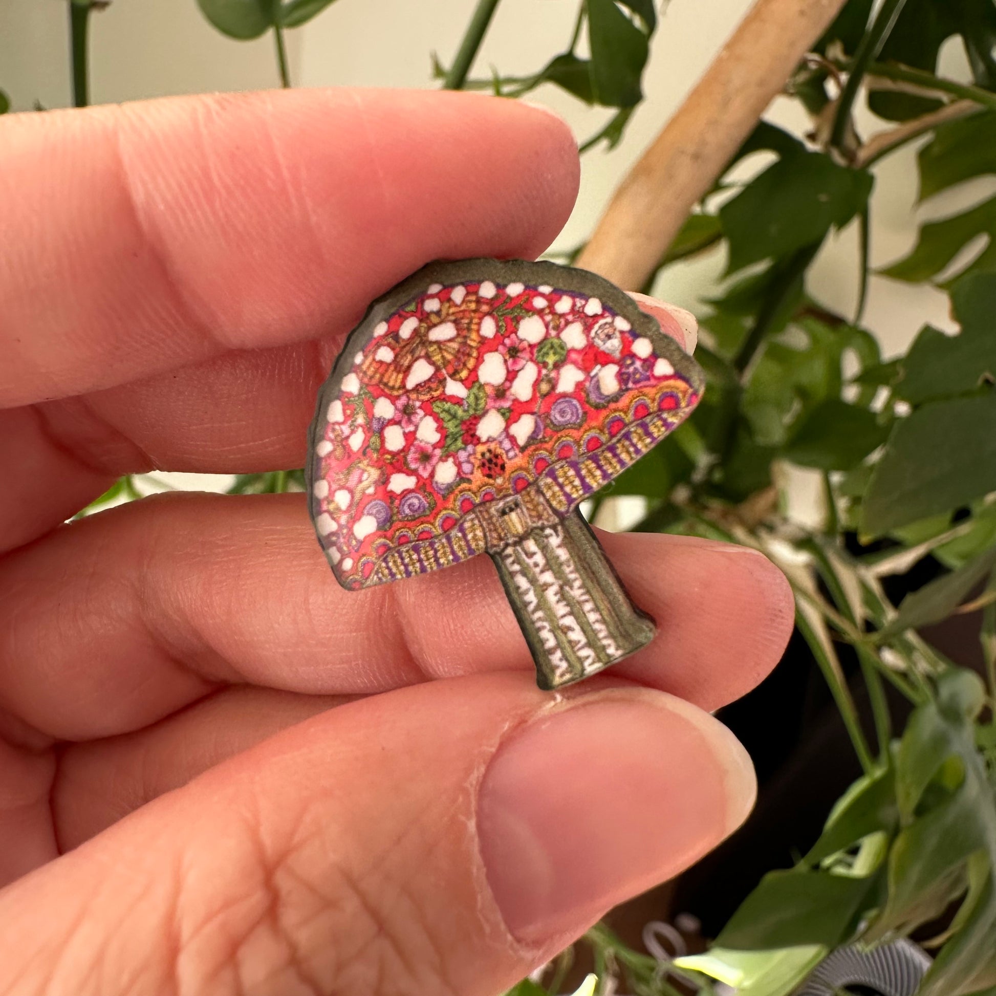 Mushroom Magnets, Keychains and Pins