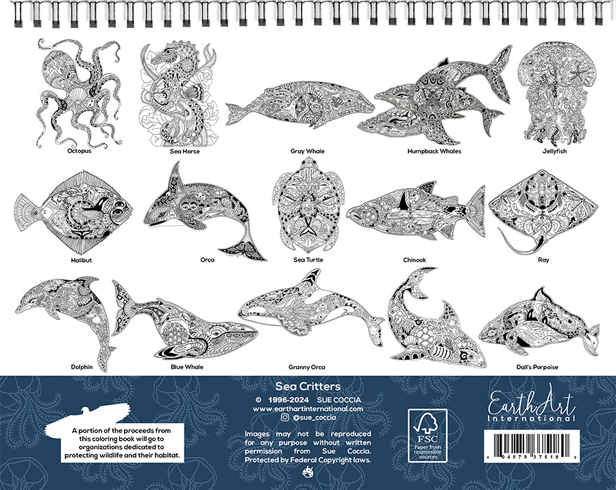 Sea Critters Coloring Book