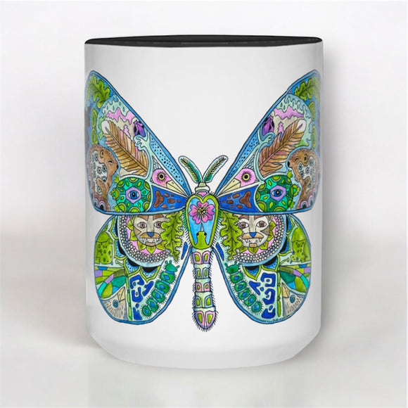 Tiger Faced Moth 15 oz Mug