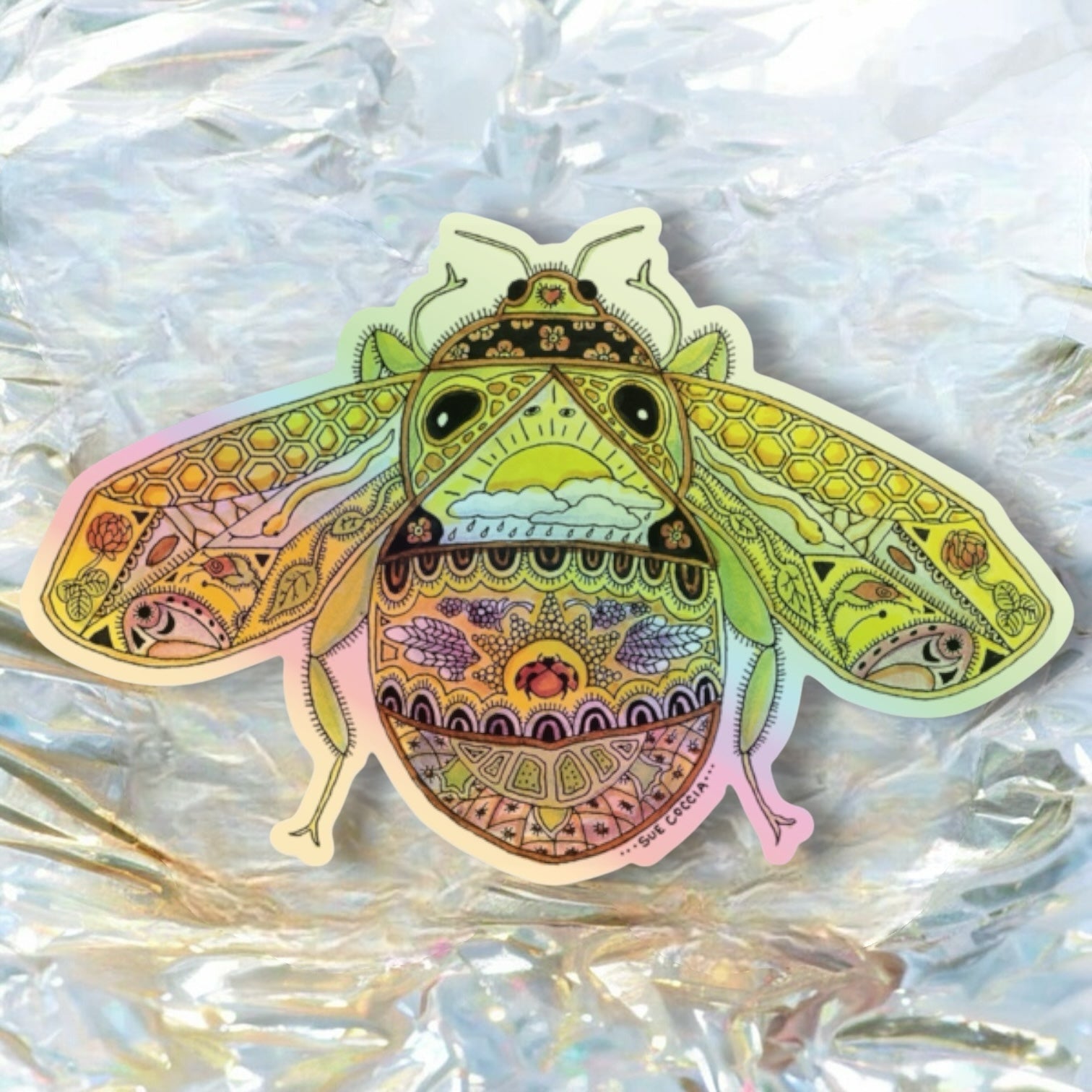Bee Holographic Sticker