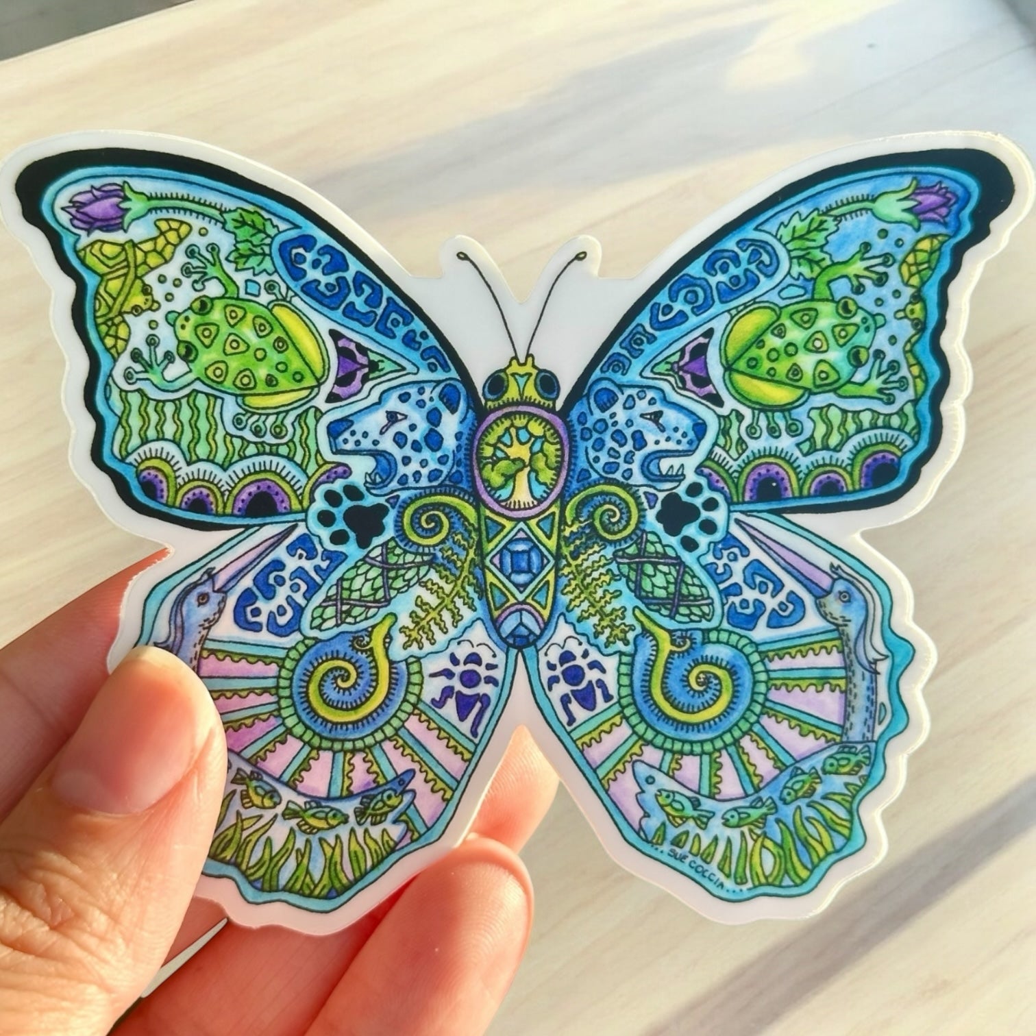 Blue Morpho Butterfly Sticker