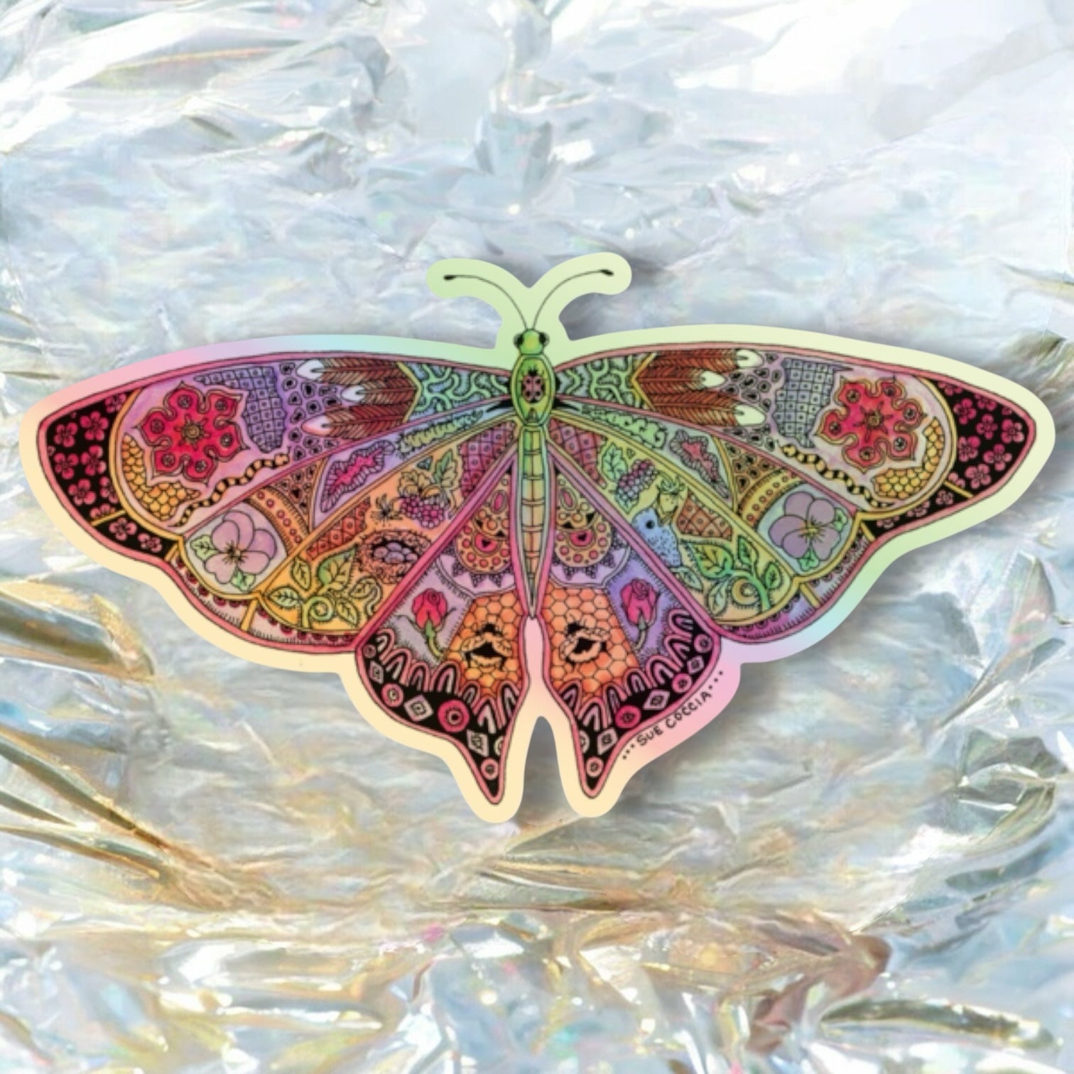 Butterfly Holographic Sticker