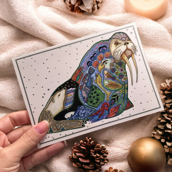 Walrus Holiday Card