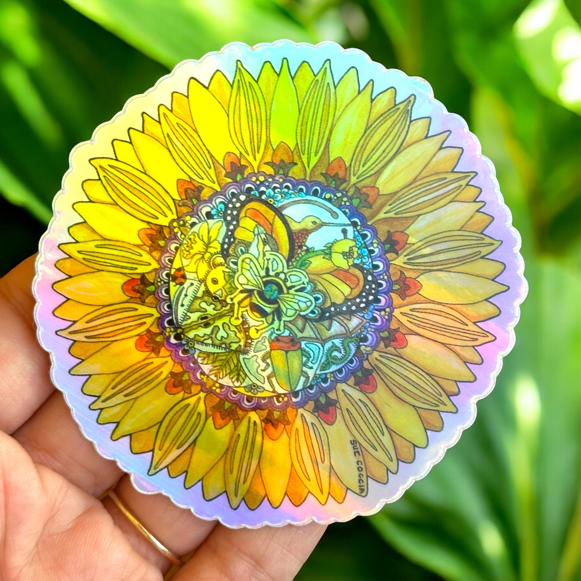 Sunflower Holographic Sticker