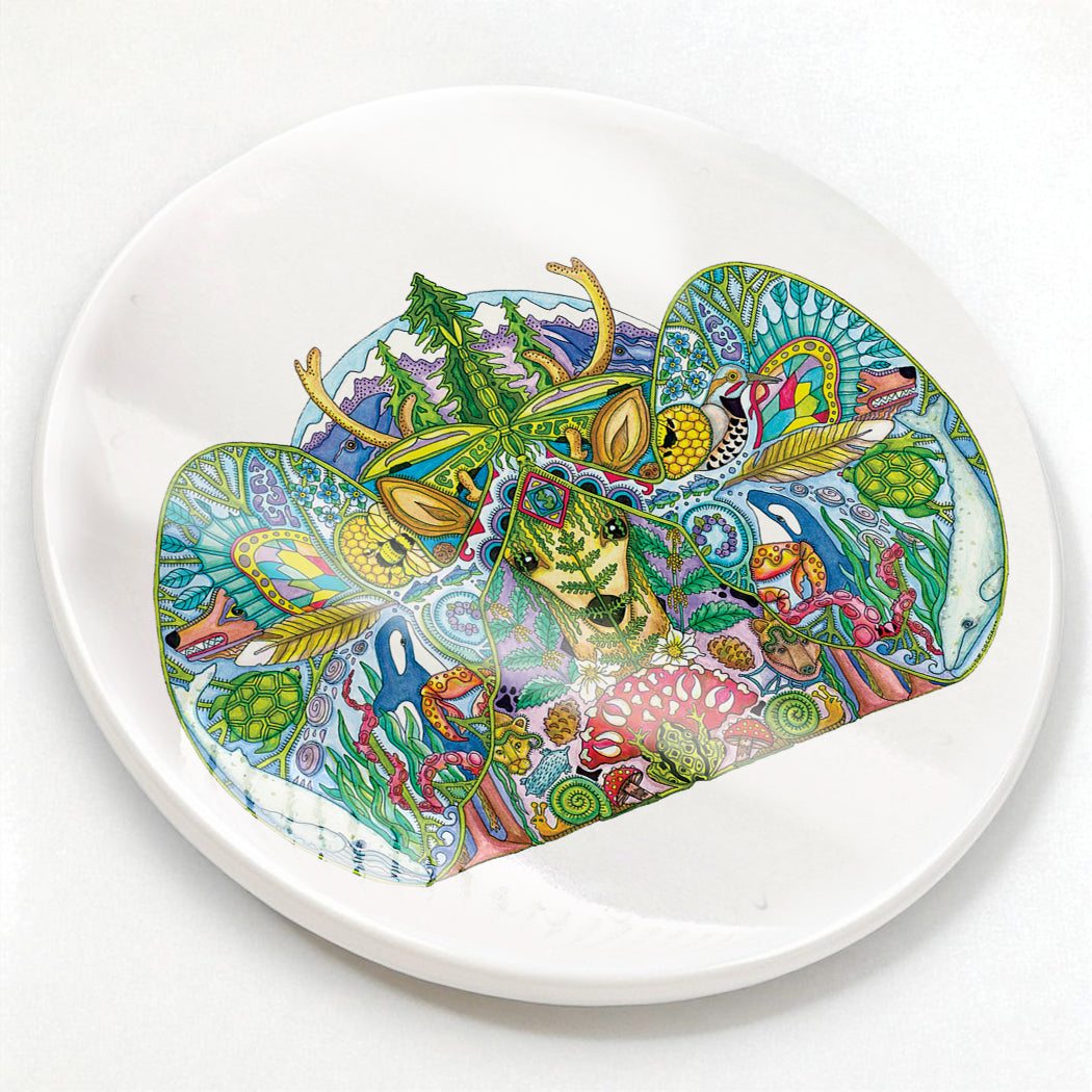 Cascadia Glazed Ceramic Coaster