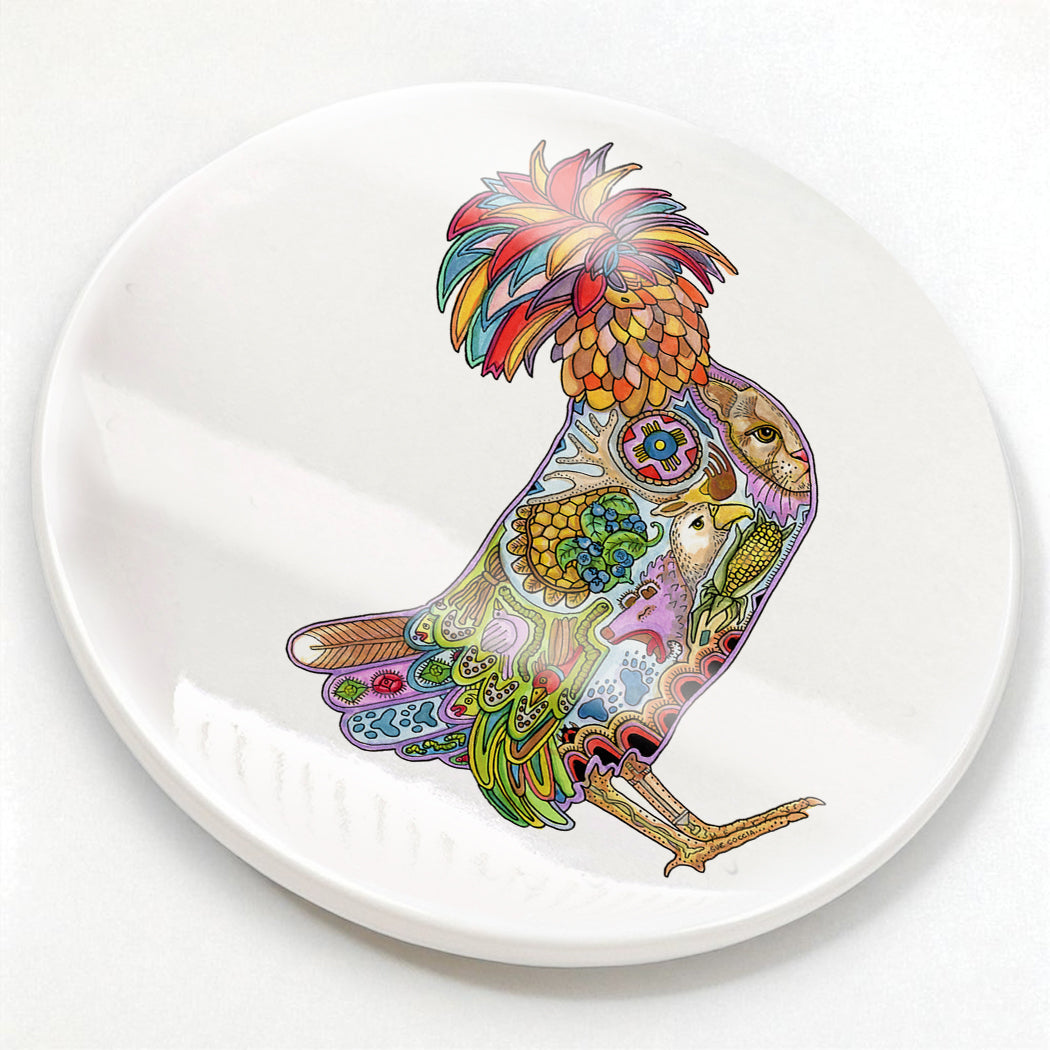 Chicken Glazed Ceramic Coaster