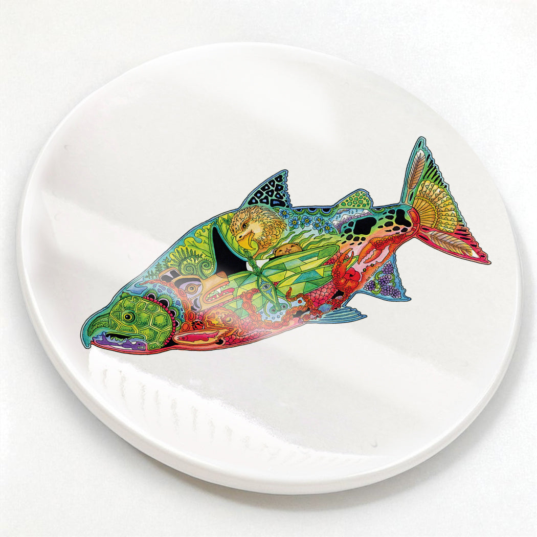 Chinook  Glazed Ceramic Coaster