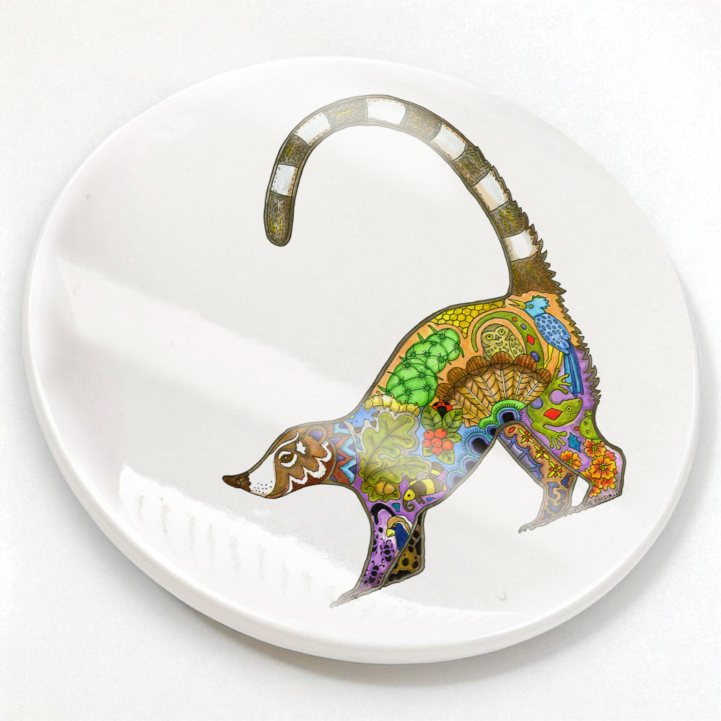 Coati Glazed Ceramic Coaster