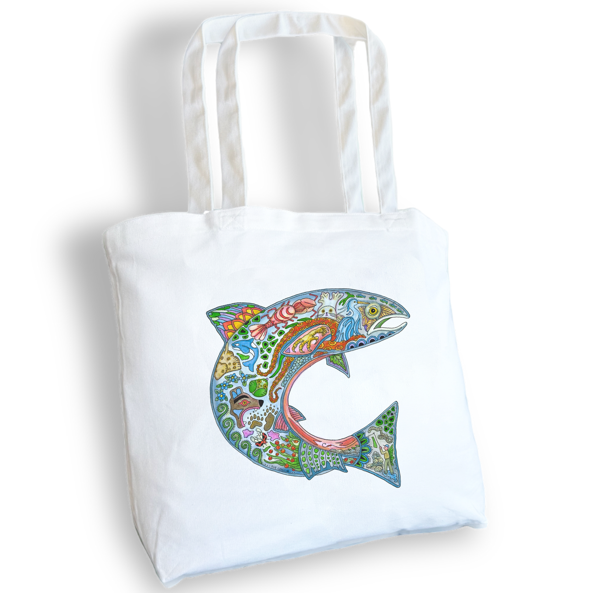 Coho salmon Tote Bag - Large