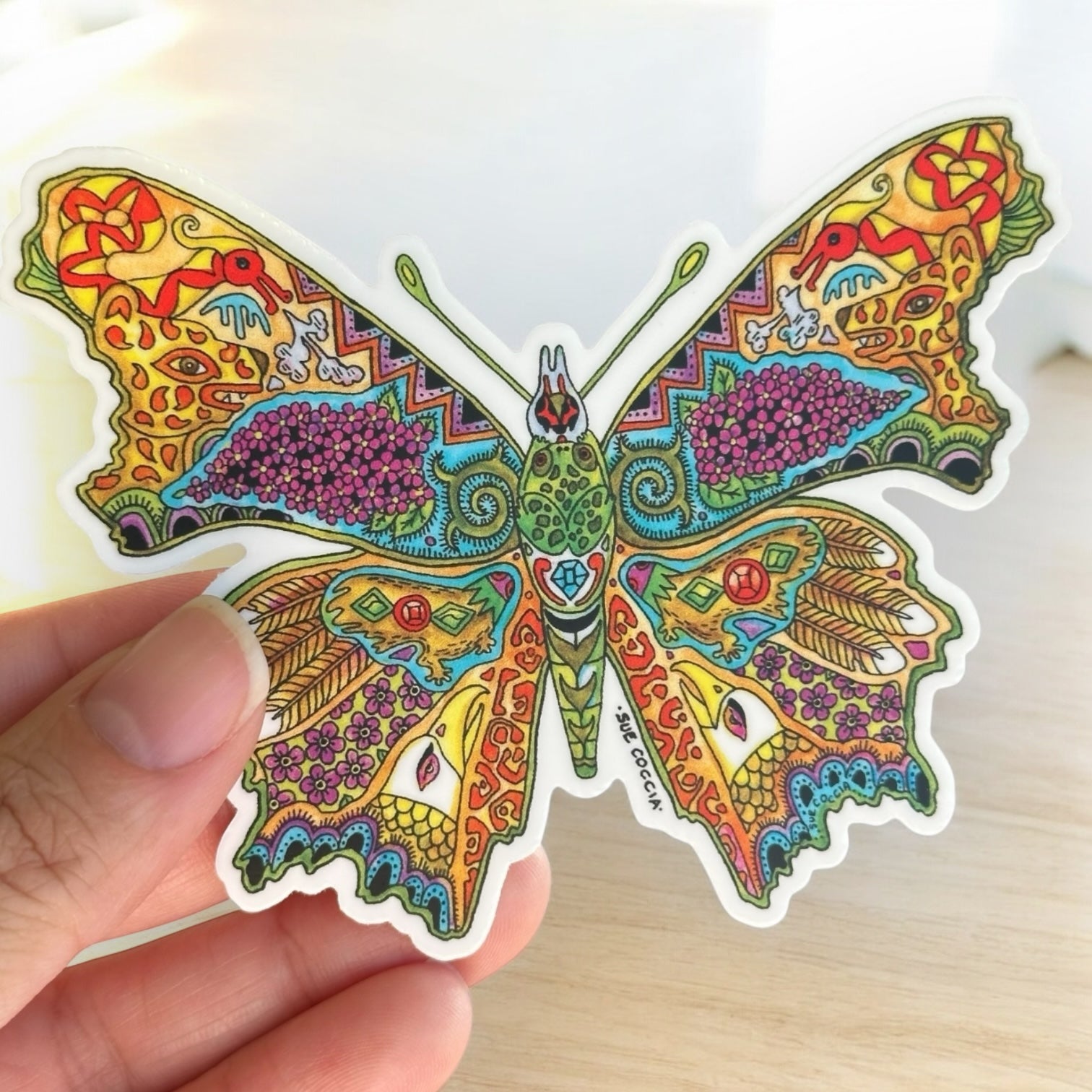 Comma Butterfly Sticker