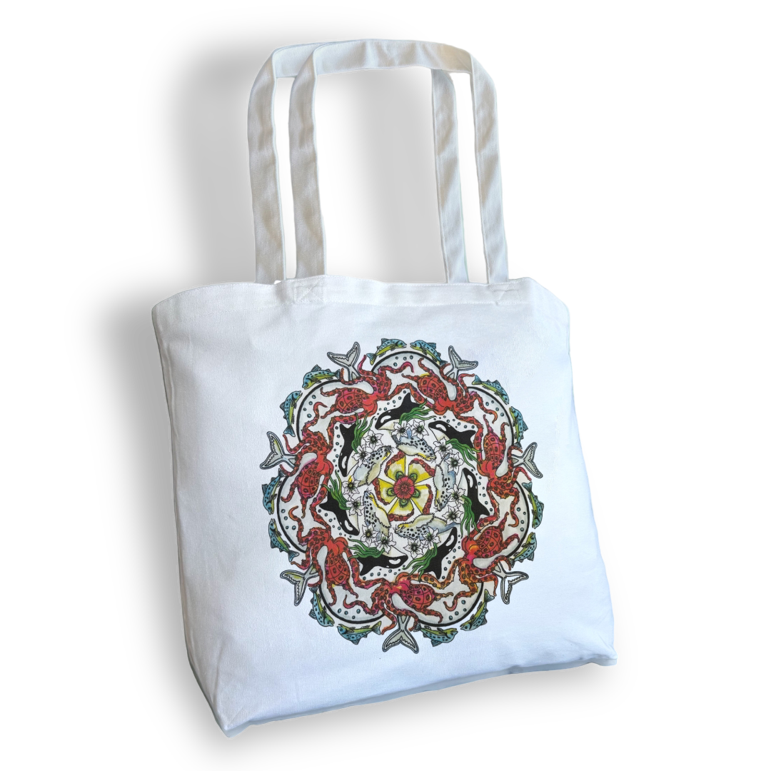 Orca Mandala Tote Bag - Large