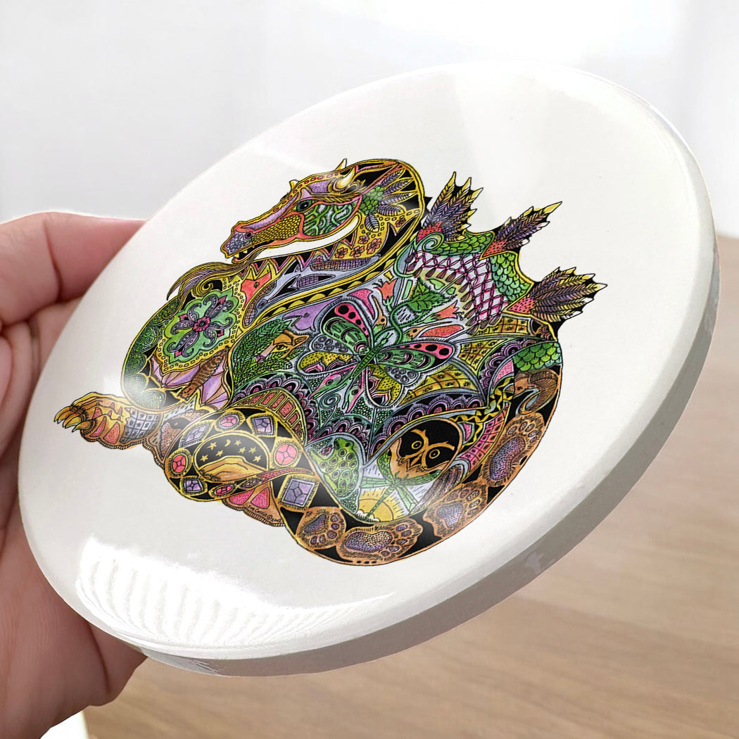 Dragon Glazed Ceramic Coaster
