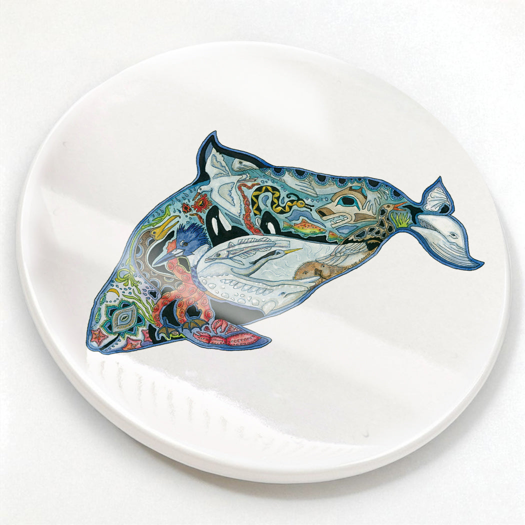 Dall's Porpoise Glazed Ceramic Coaster