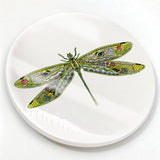 Dragonfly Glazed Ceramic Coaster