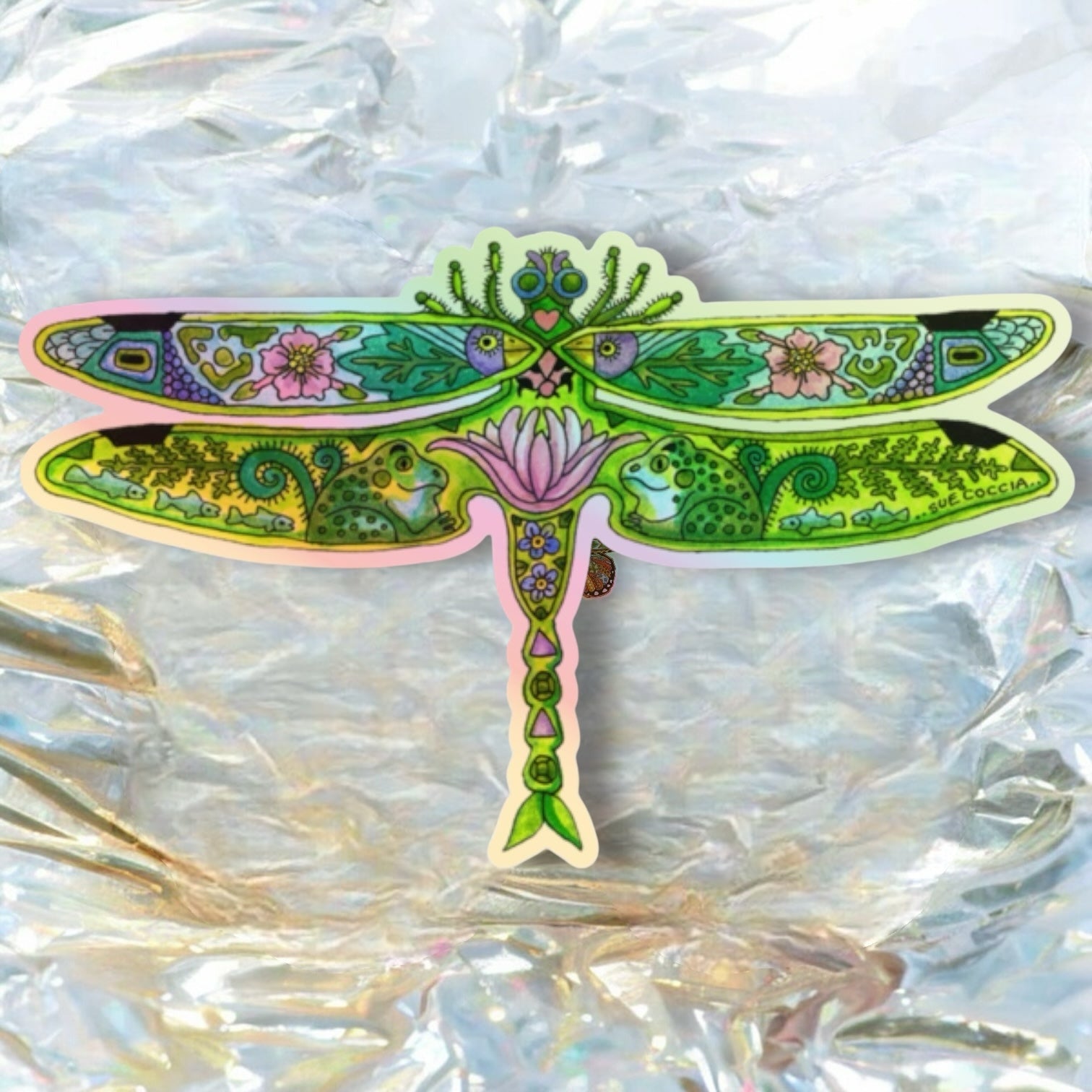 Dragonfly 2 Holographic Sticker