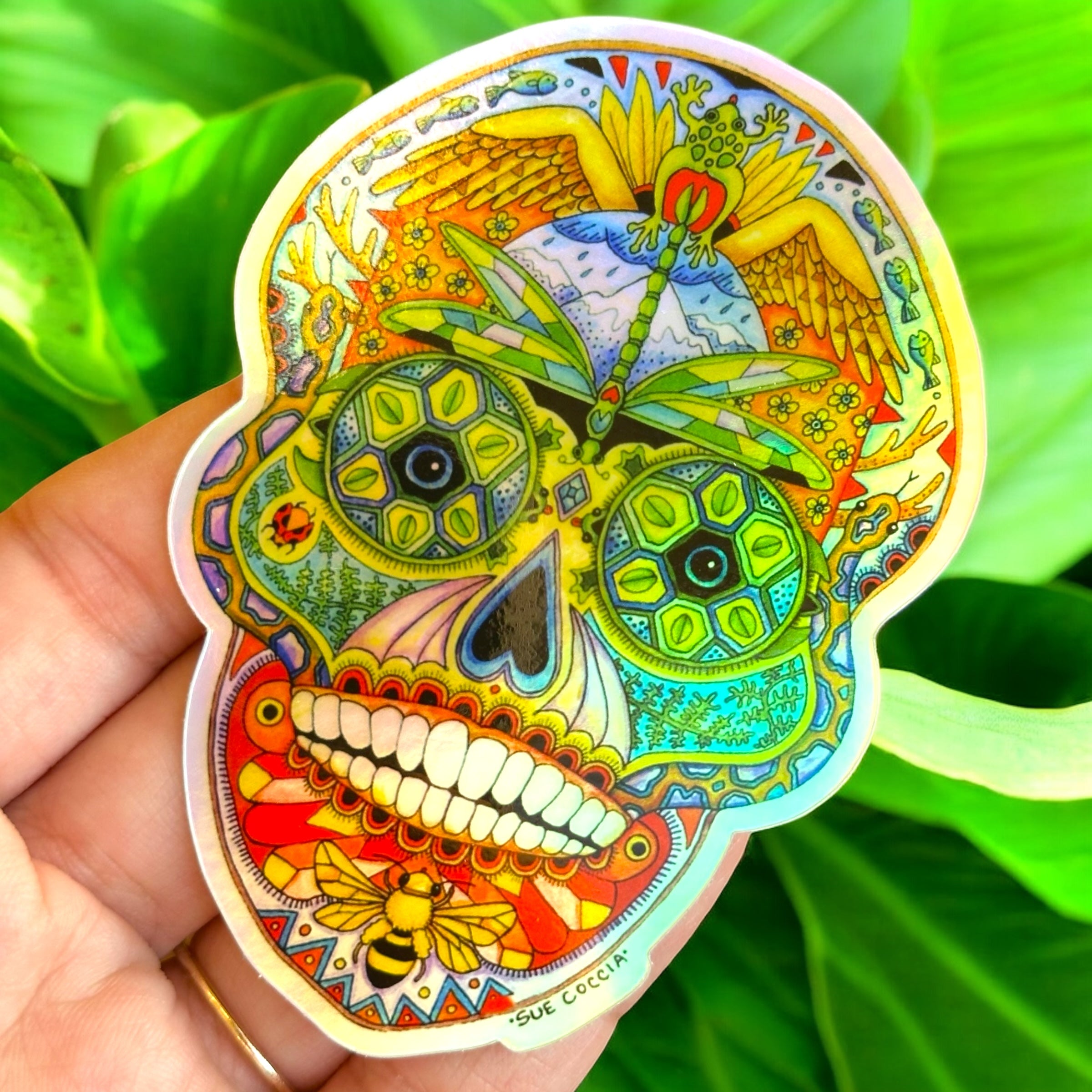 Sugar Skull Holographic Sticker