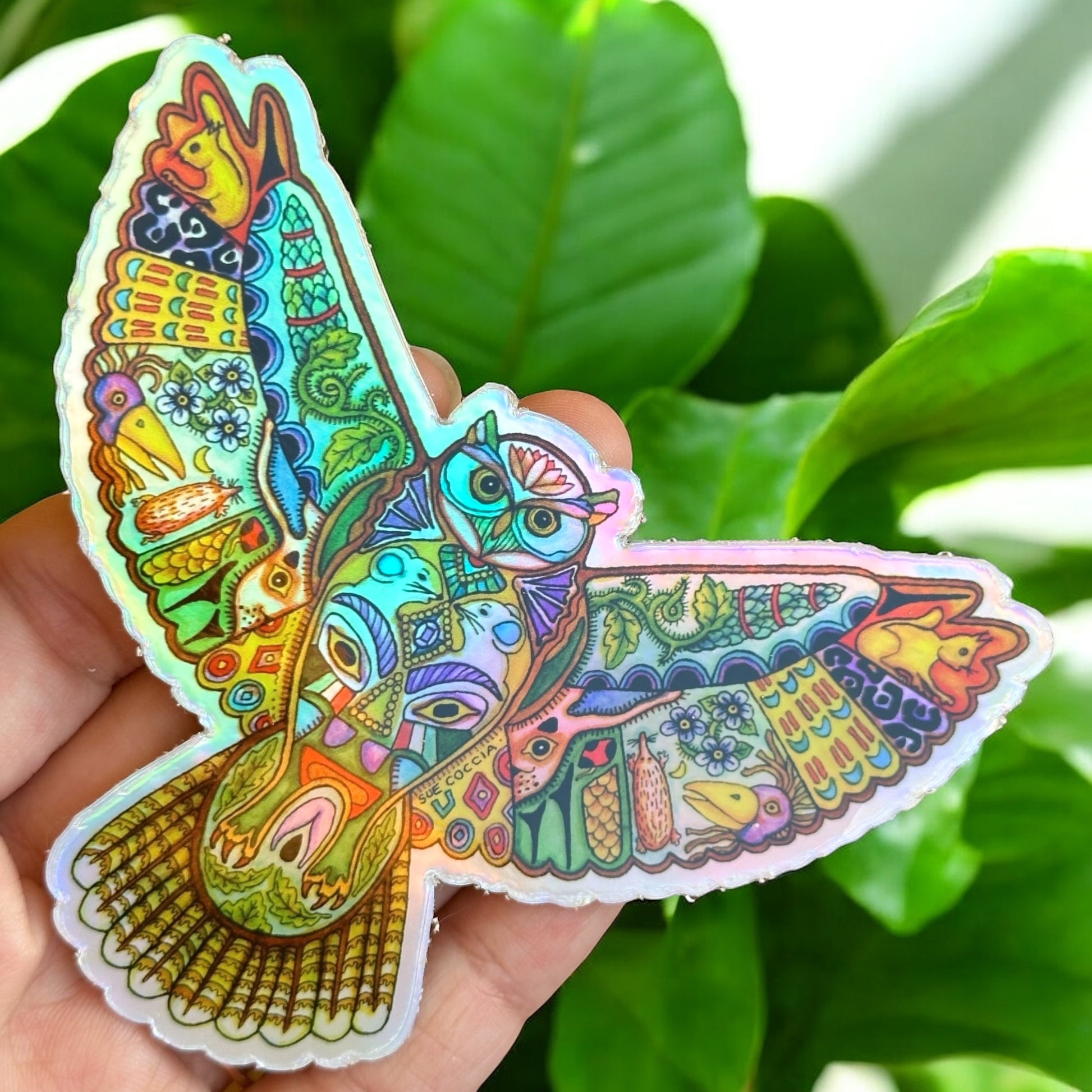 Great Horned Owl Holographic Sticker