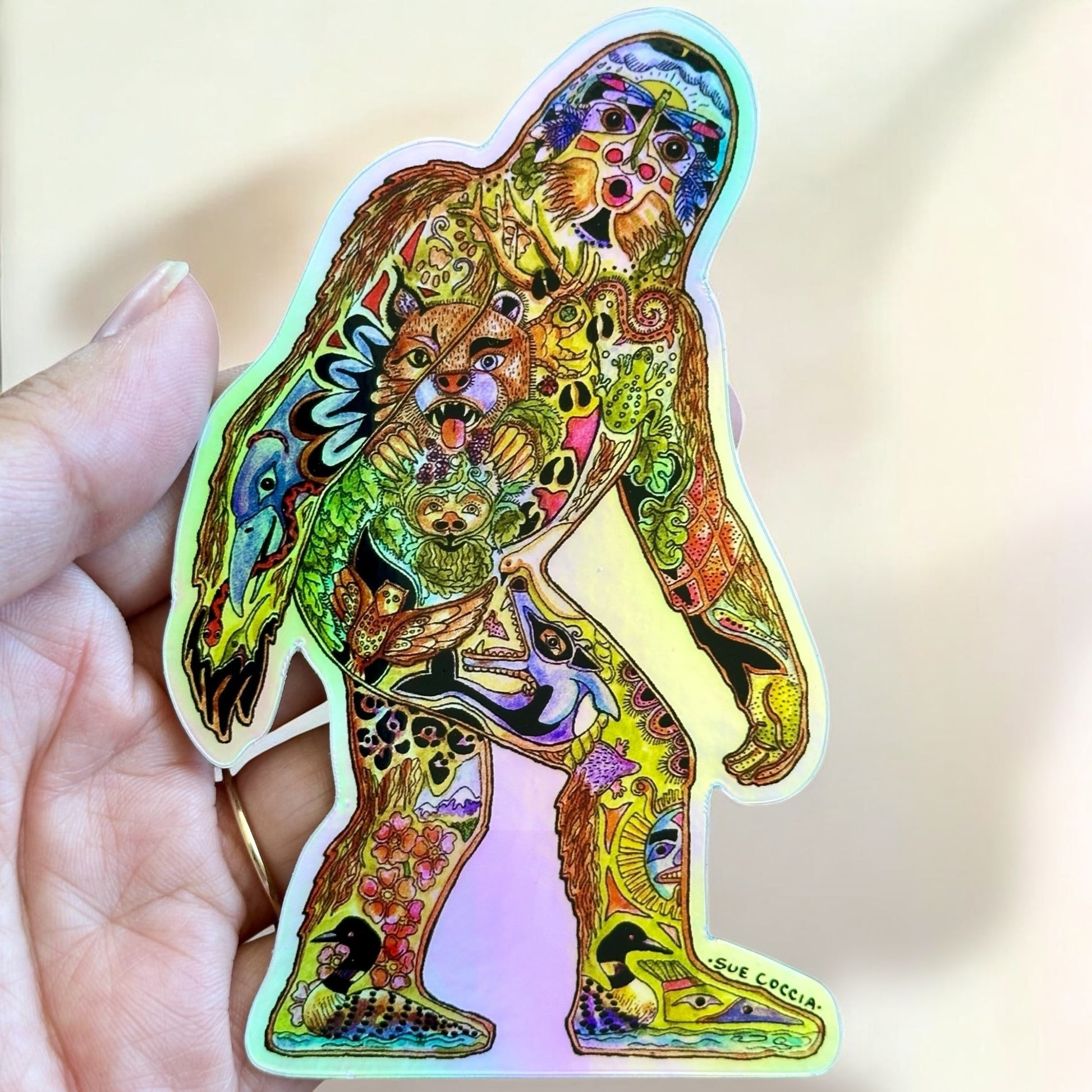 Sasquatch (Bigfoot) Holographic Sticker