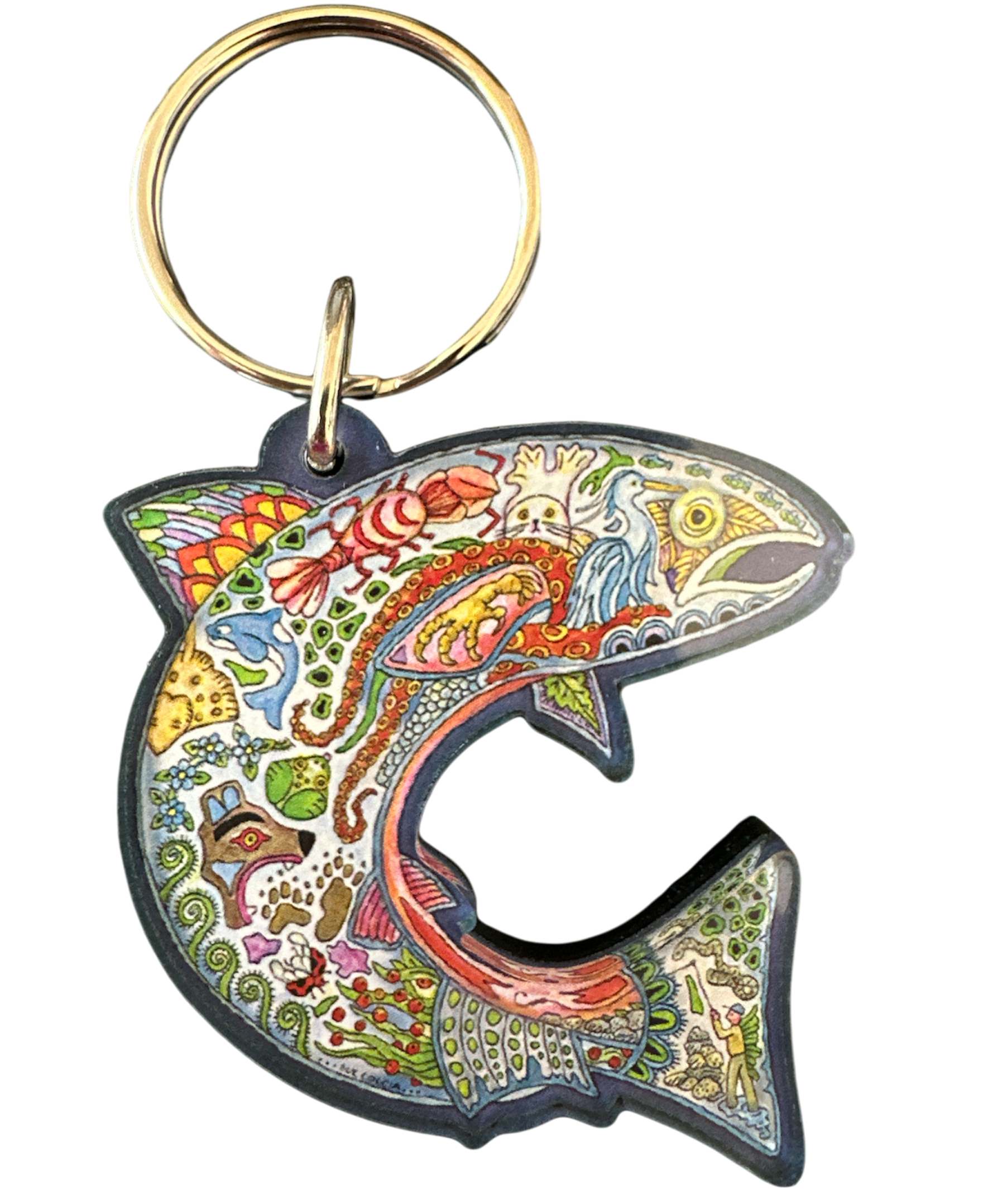 Coho Salmon Magnets, Keychains and Pins